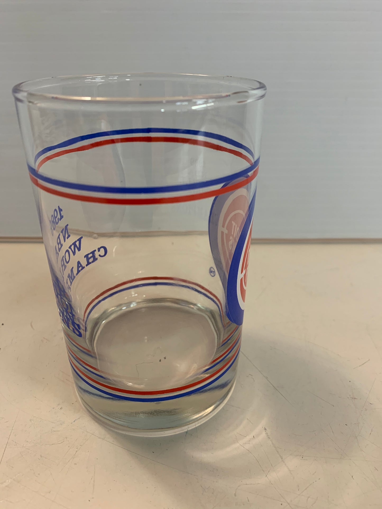 Vintage 1989 Detroit Pistons NBA World Champions Glass On The Rocks Basketball