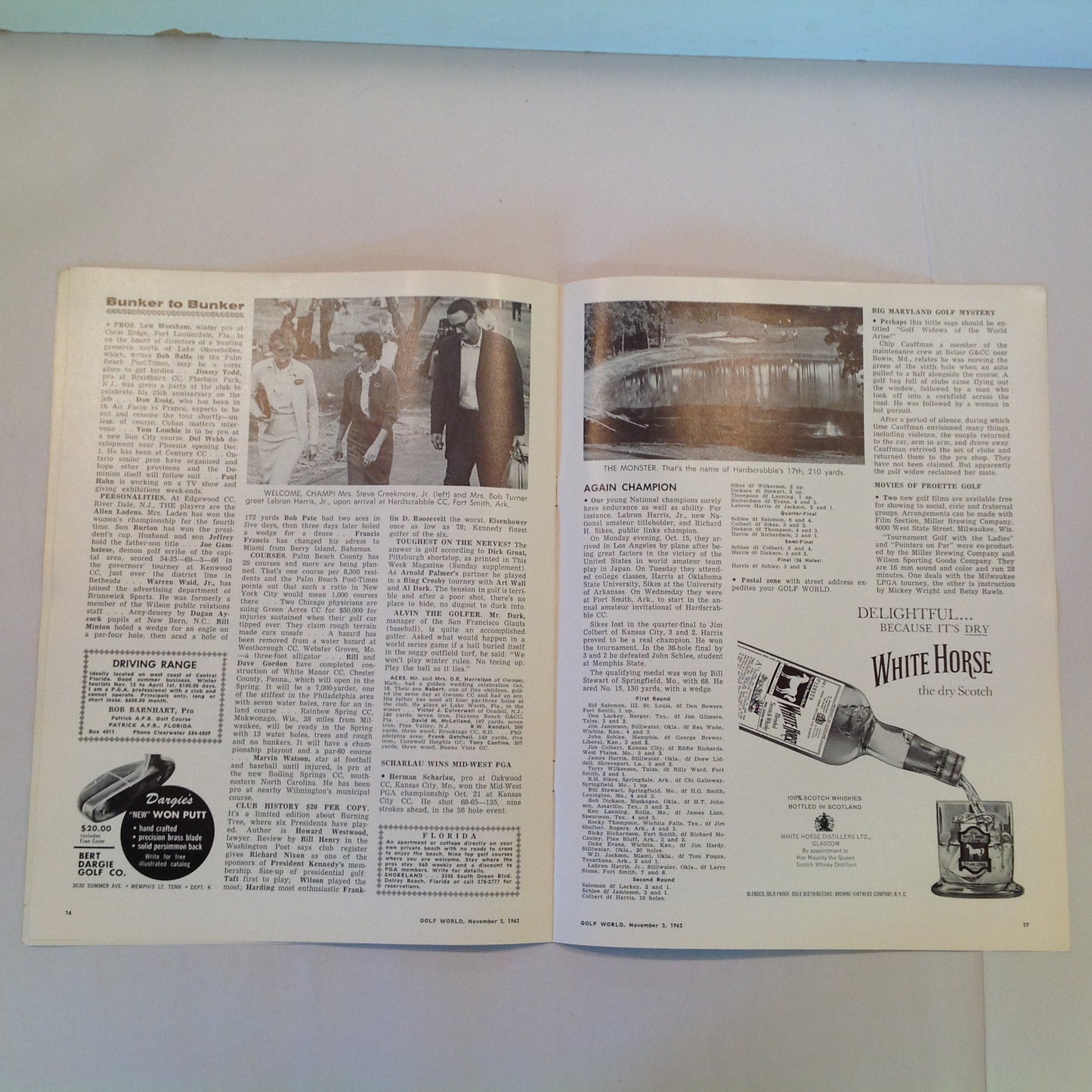 Vintage November 2 1962 Golf World Weekly Golf News Vol 16 No 23