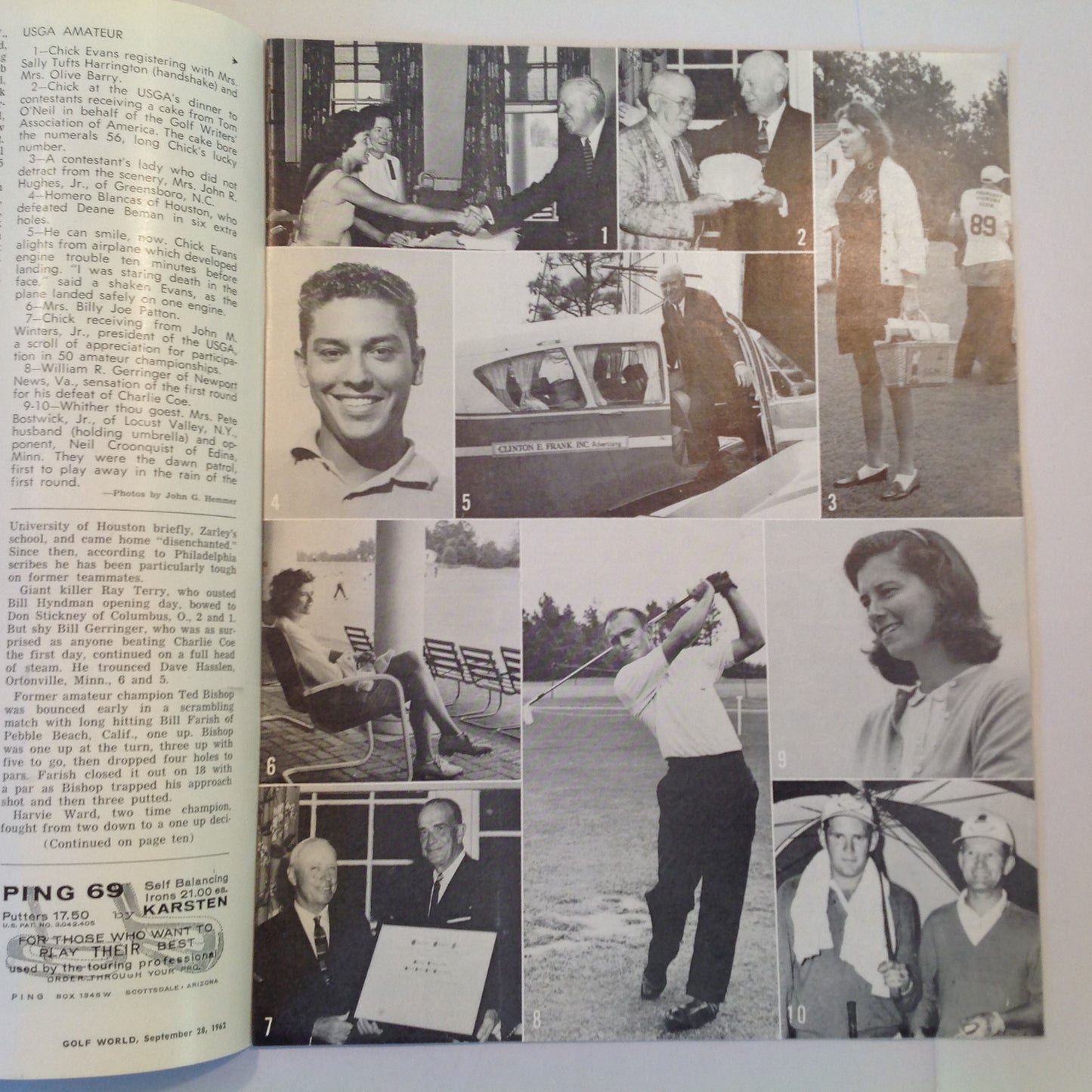 Vintage September 28 1962 GOLF WORLD Weekly Golf News Vol 16  No 18