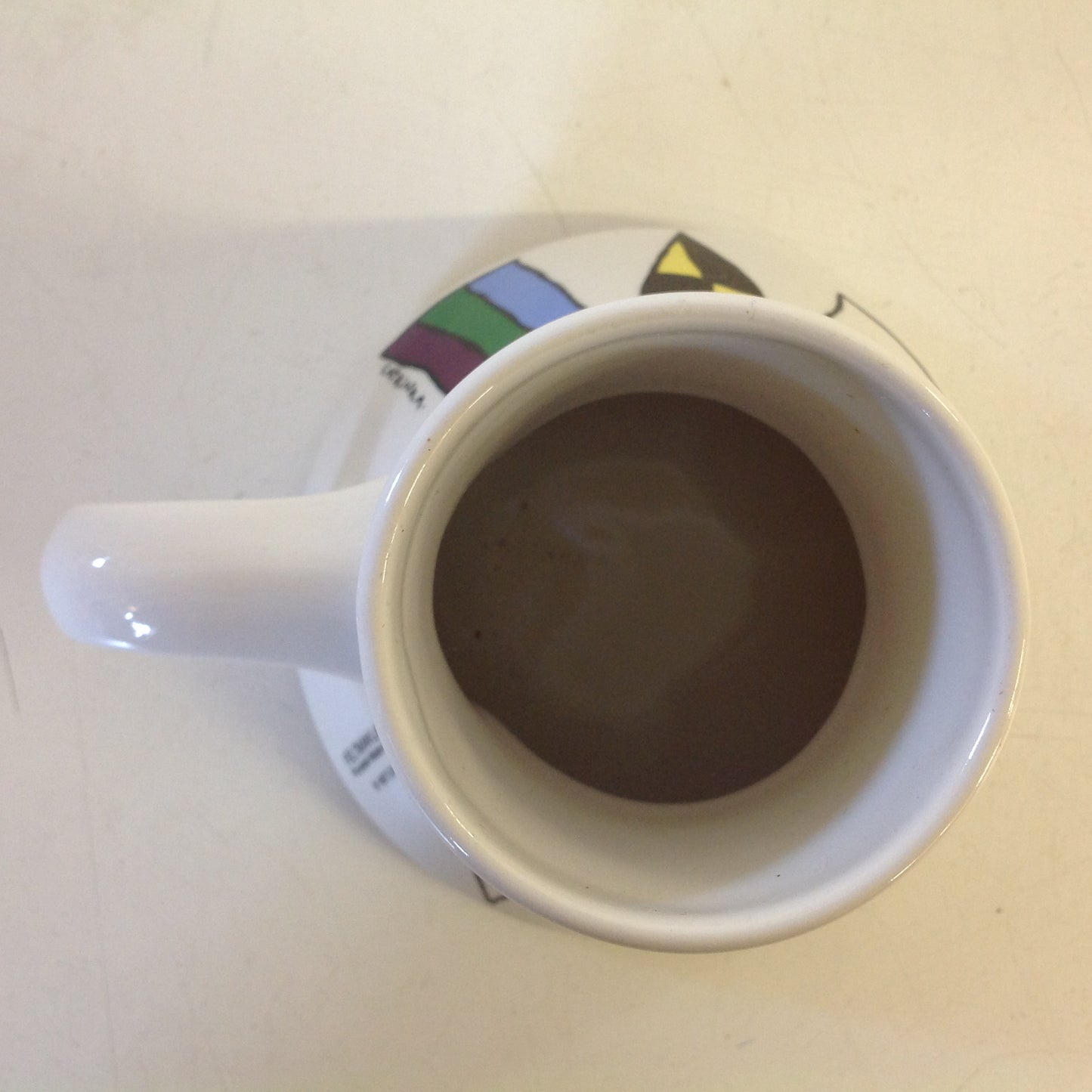 Vintage 1987 Catrinka Boating Coffee Mug with Semaphore Motif and Non-Slip Base