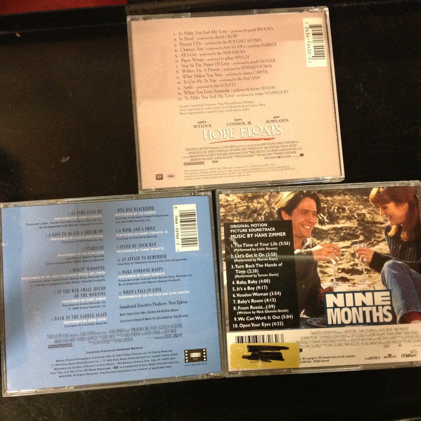 Bargain Set Bundle CD's #110 - "Nine Months"(soundtrack) / "Hope Floats"(soundtrack) / "Sleepless In Seattle" (soundtrack)