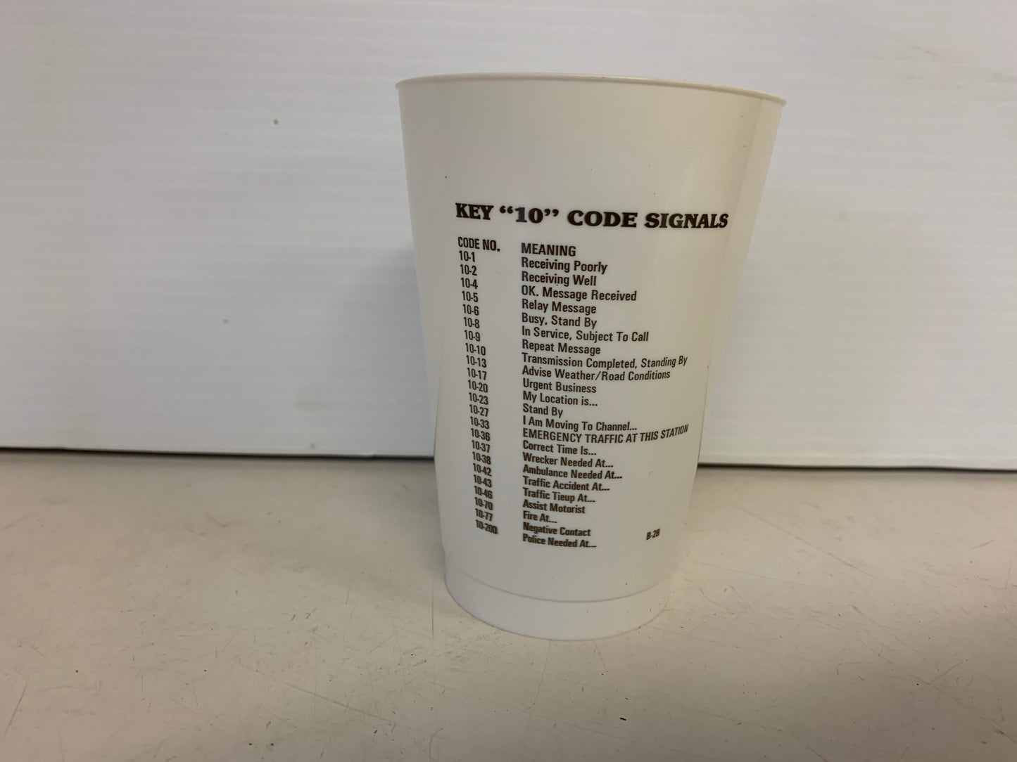 Vintage "Don't Feed That Bear" State Trooper Traffic Ticket with Radio Codes Plastic Drink Cup