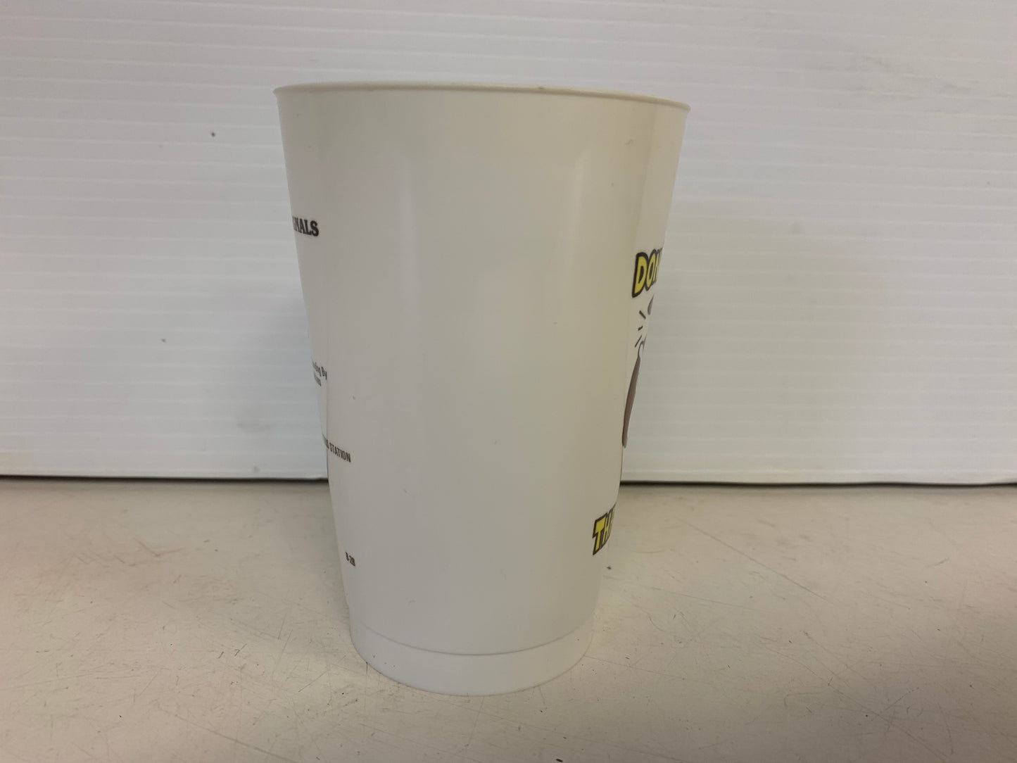 Vintage "Don't Feed That Bear" State Trooper Traffic Ticket with Radio Codes Plastic Drink Cup