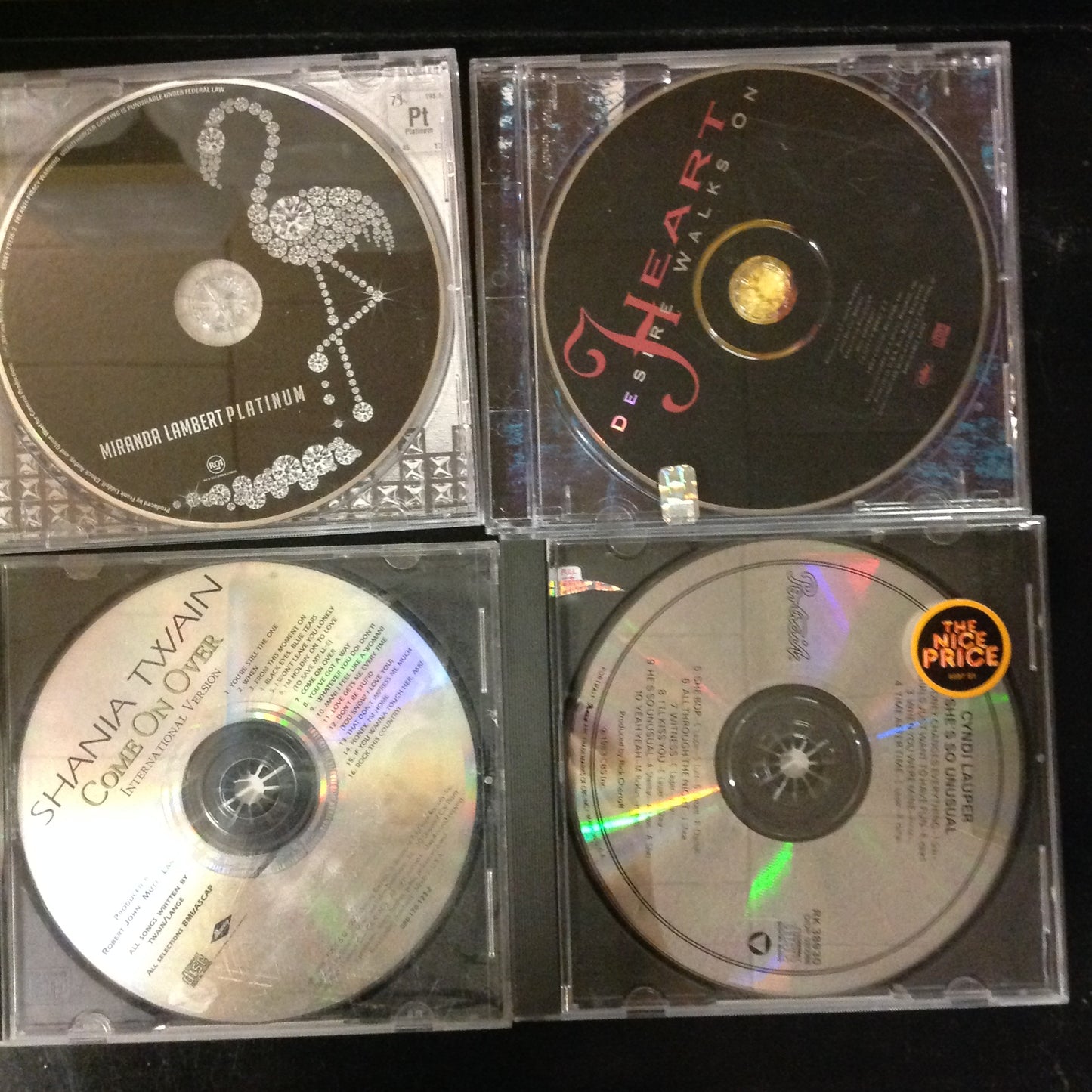 Bargain Set Bundle #107 - Miranda Lambert / Heart / Shania Twain / Cyndi Lauper