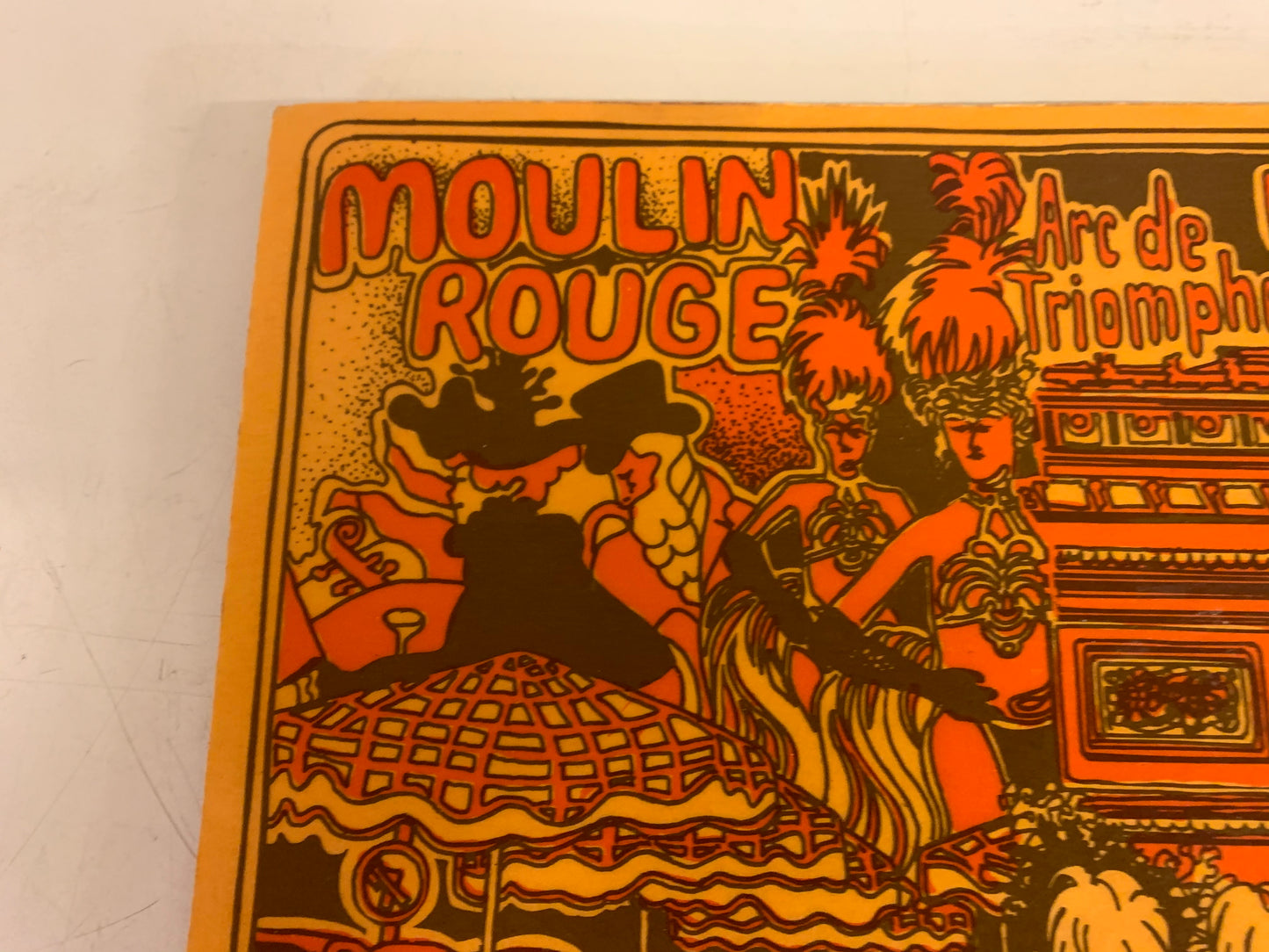 Vintage 1970's Burnt Orange Air France Place Mat  Art History Culture Travel