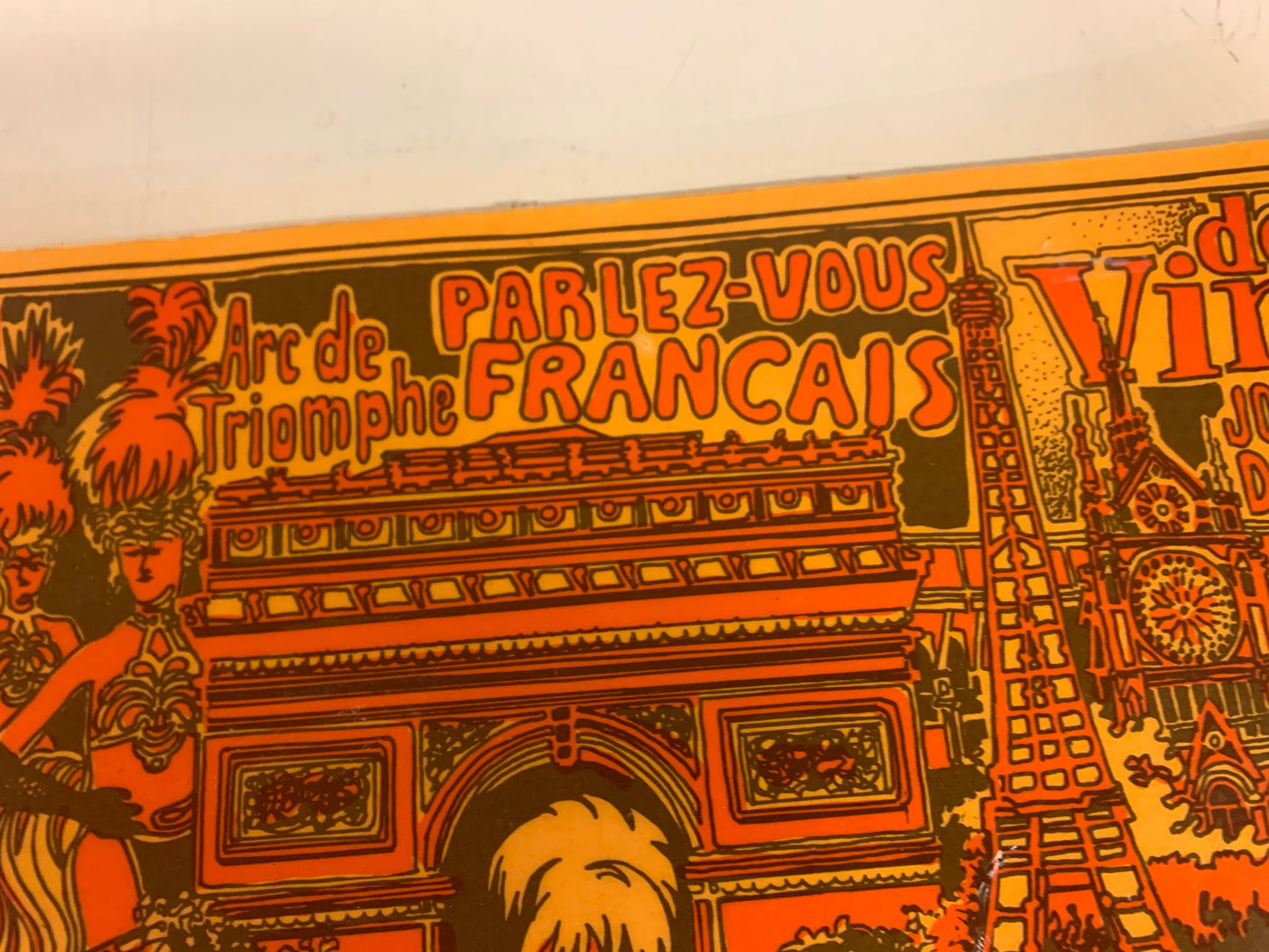 Vintage 1970's Burnt Orange Air France Place Mat  Art History Culture Travel