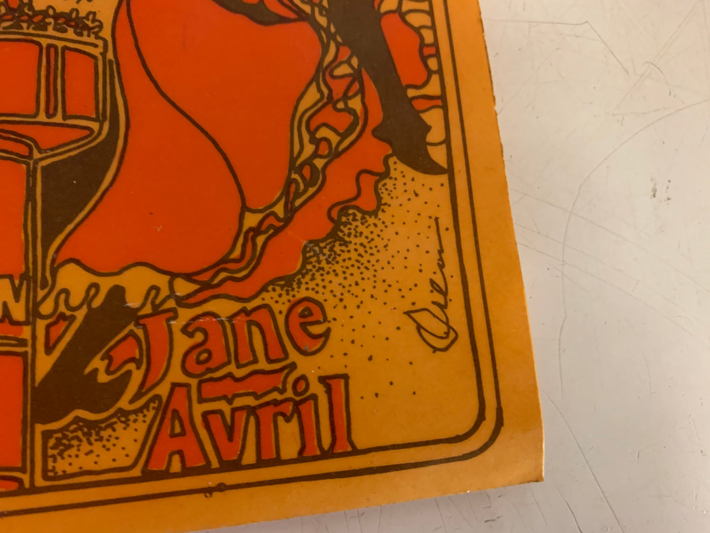 Vintage 1970's Burnt Orange Air France Place Mat  Art History Culture Travel