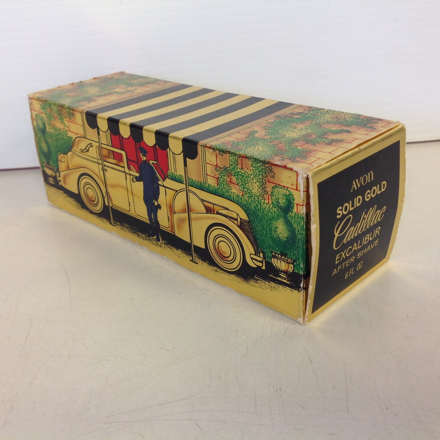 Vintage 1970's AVON Solid Gold Cadillac Excalibur After Shave Unopened with Original Box