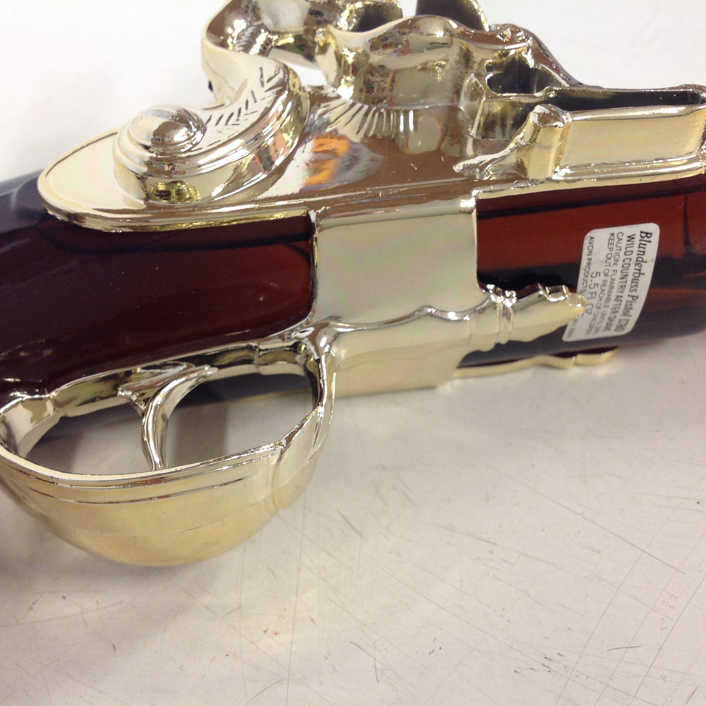 Vintage 1970's AVON Blunderbuss Pistol 1780 Glass Wild Country After Shave 5.5 Fl Oz Decanter with Original Box