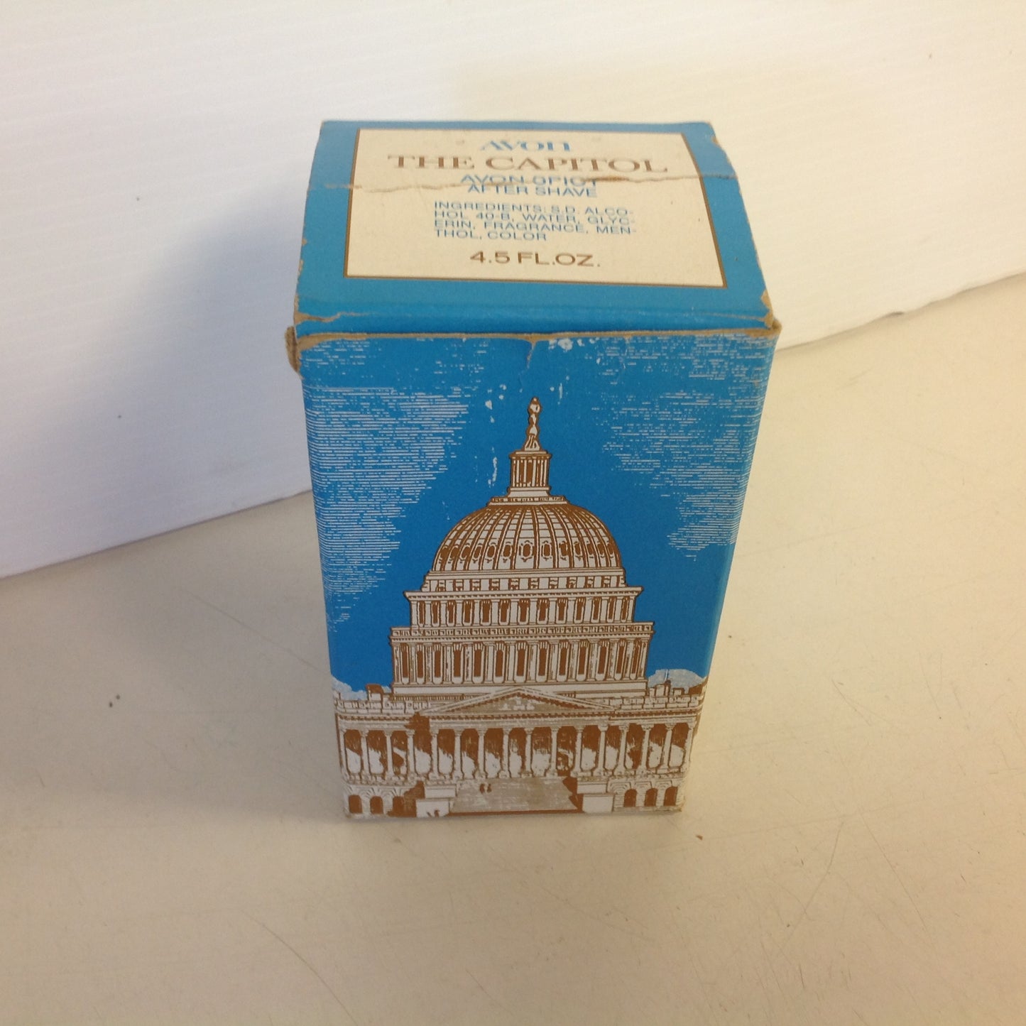 Vintage 1970's AVON The Capitol Avon Spicy After Shave Decanter Unused with Original Box