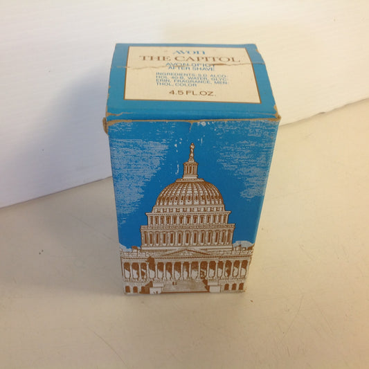 Vintage 1970's AVON The Capitol Avon Spicy After Shave Decanter Unused with Original Box