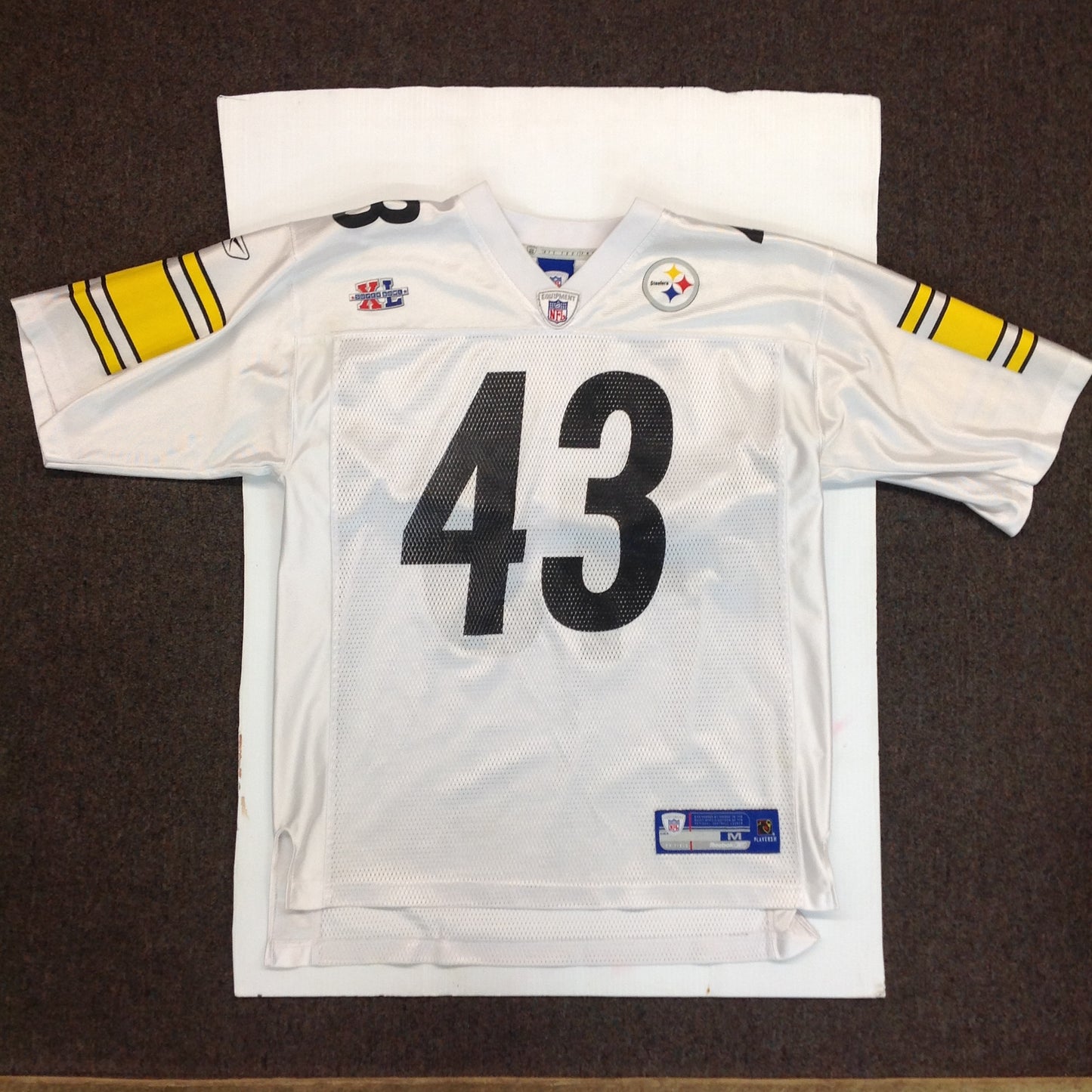 2000's Medium Reebok NFL Equipment Football Jersey Pittsburgh Steelers Polamalu