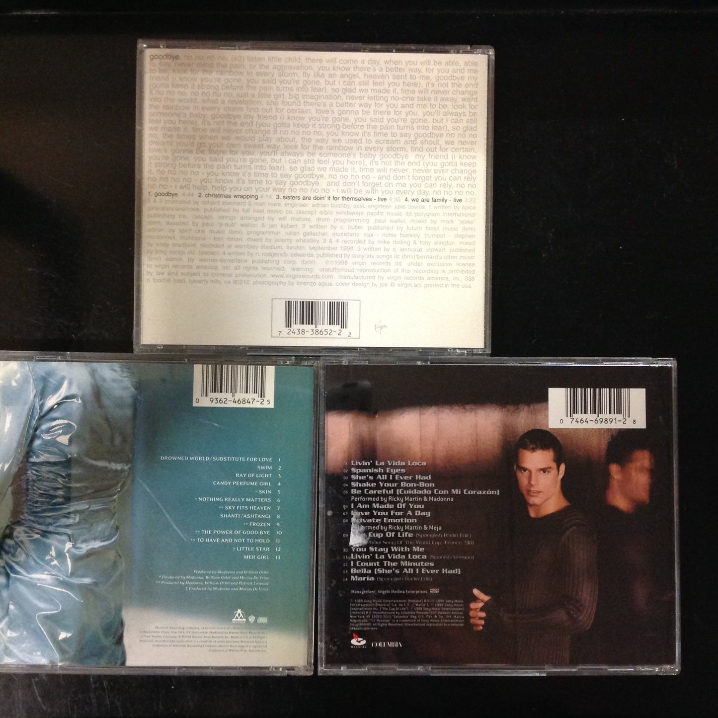 Bargain set CD's #5 -Madonna // Spice Girls // Ricky Martin