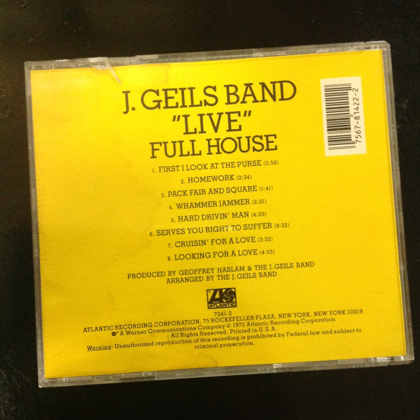 The J. Geils Band - Full House (live) *Single #48