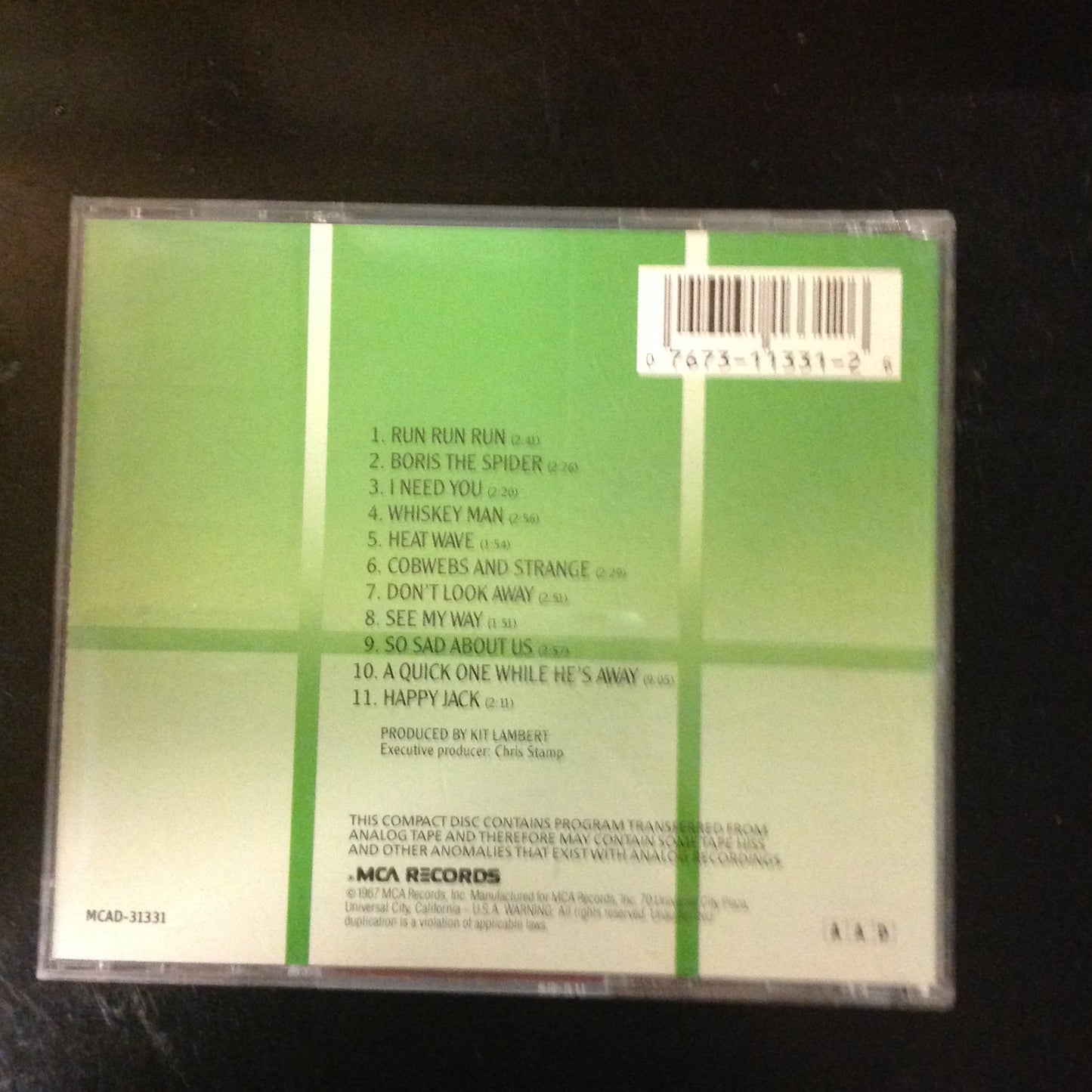 CD The Who A Quick One ( Happy Jack ) MCAD-31331 RARE