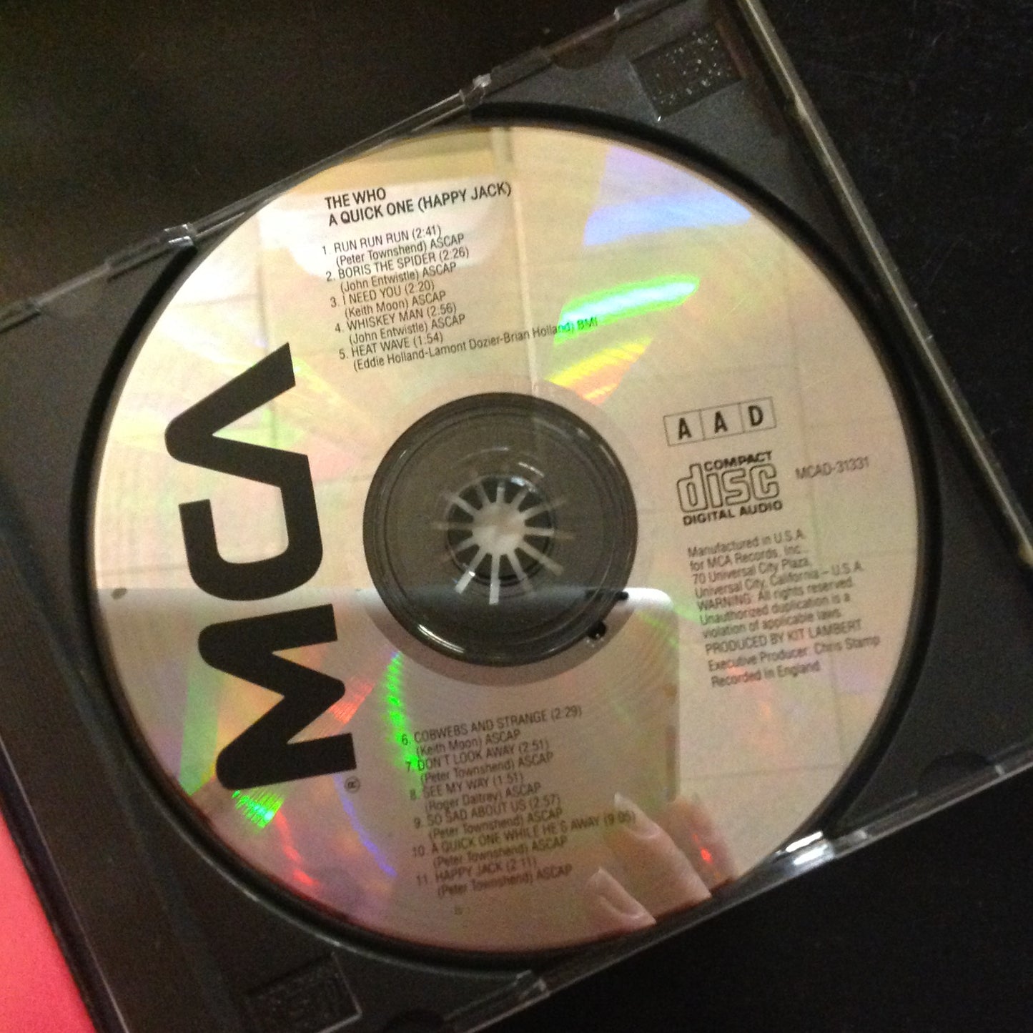 CD The Who A Quick One ( Happy Jack ) MCAD-31331 RARE