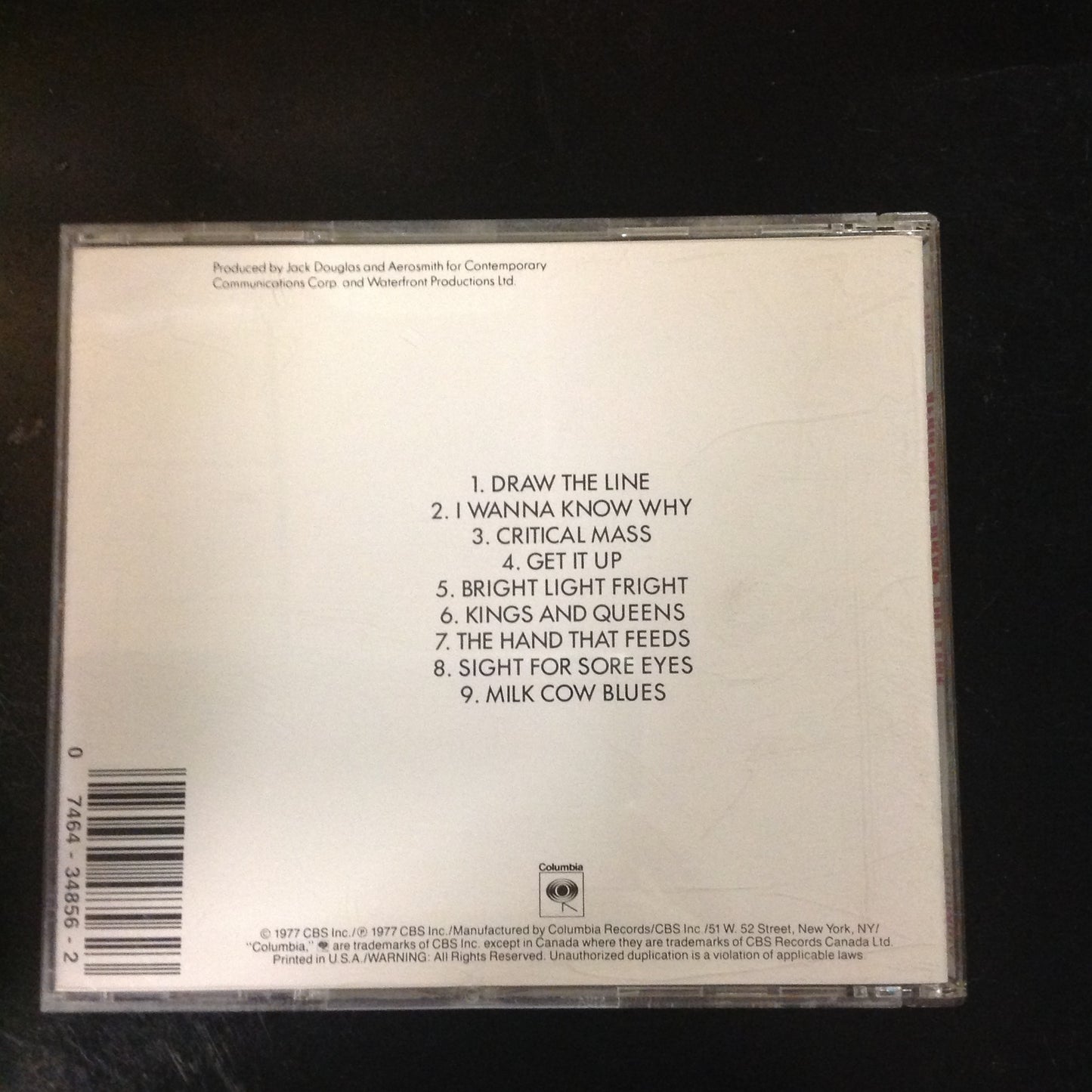 Aerosmith - Draw The Line *Single #167
