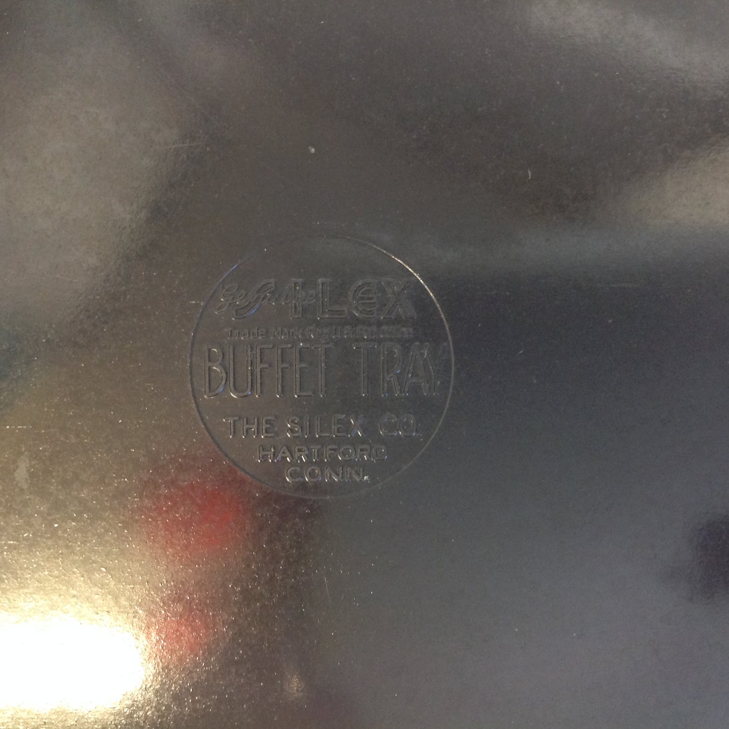 Vintage Mid Century Proctor Silex Acrylic Black Serving Tray