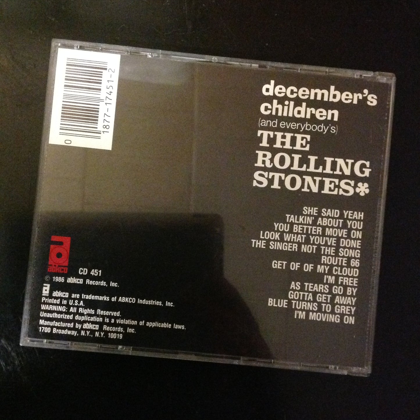 CD The Rolling Stones December's Children ( And Everybody's) Abkco 74512