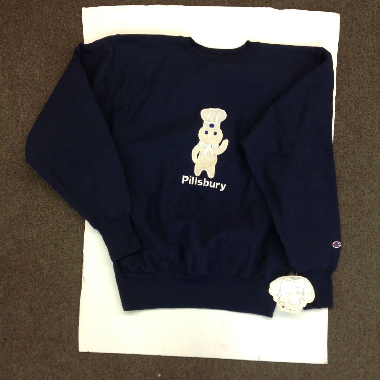 Vintage 1990 Pillsbury Doughboy Champion Reverse Weave XL Sweatshirt Pullover New With Tags