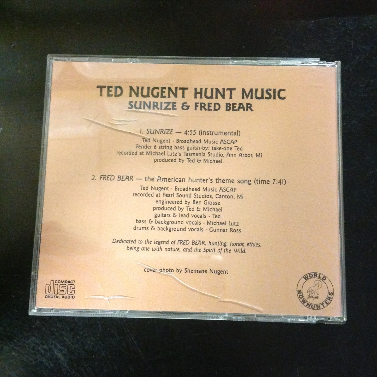 CD Ted Nugent Hunt Music Fred Bear Sunrize 1215-cd