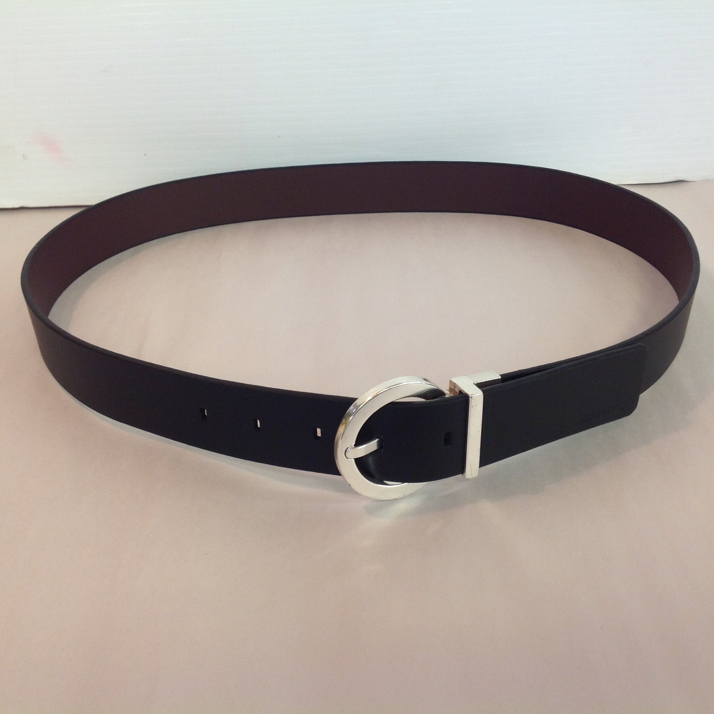 Extra Large Women's Reversible Black and Brown Calvin Klein Jeans Belt Chromed Metal Buckle with Tags 4