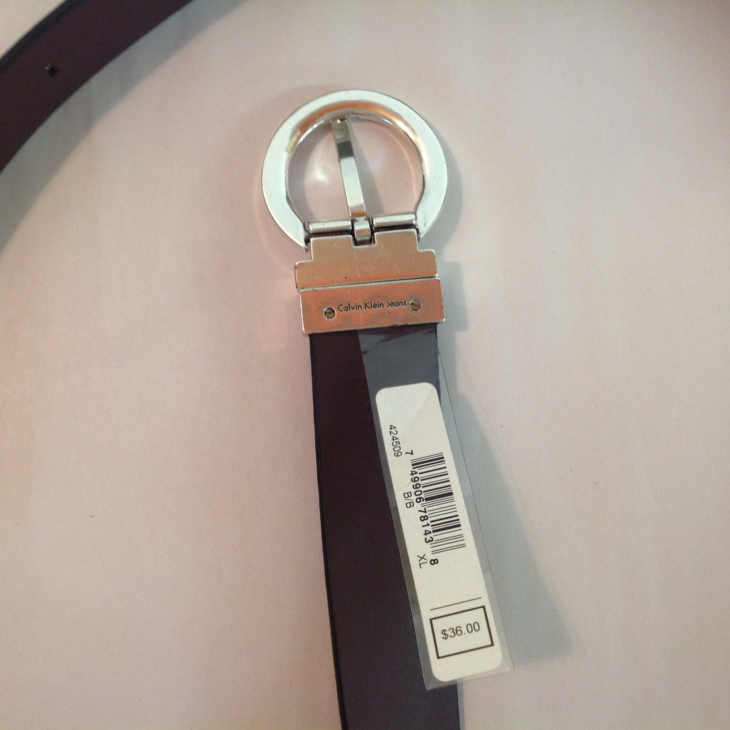 Extra Large Women's Reversible Black and Brown Calvin Klein Jeans Belt Chromed Metal Buckle with Tags 4