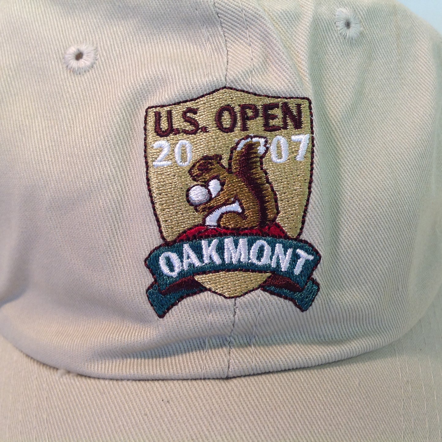 Vintage USGA 2007 US Open Oakmont Souvenir Beige Baseball Cap