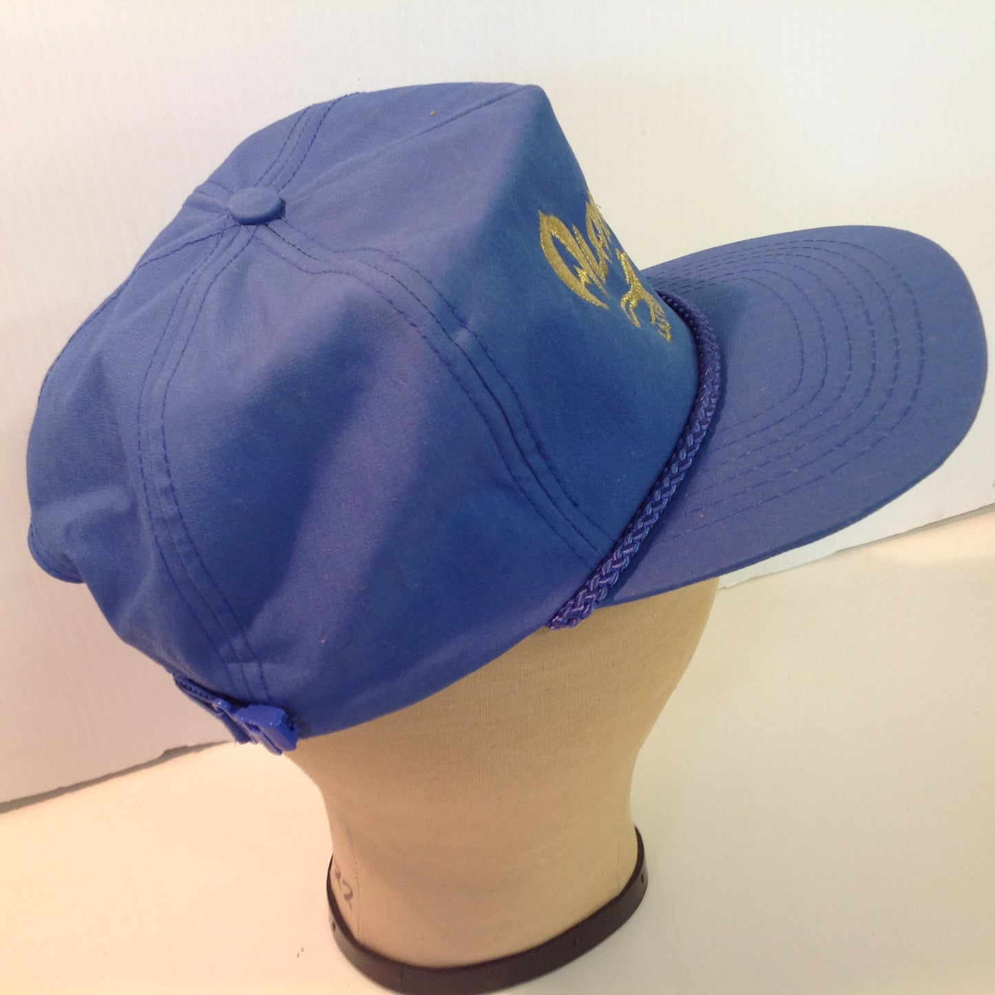 Vintage Aladdin Casino Las Vegas Souvenir Blue Rope Brim Baseball Cap with Tags
