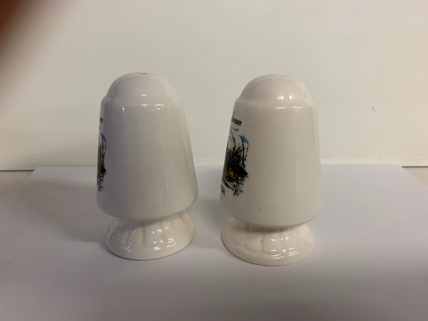 Vintage Canada St Andrews NB Souvenir Ceramic Salt & Pepper Shakers Travel Trip