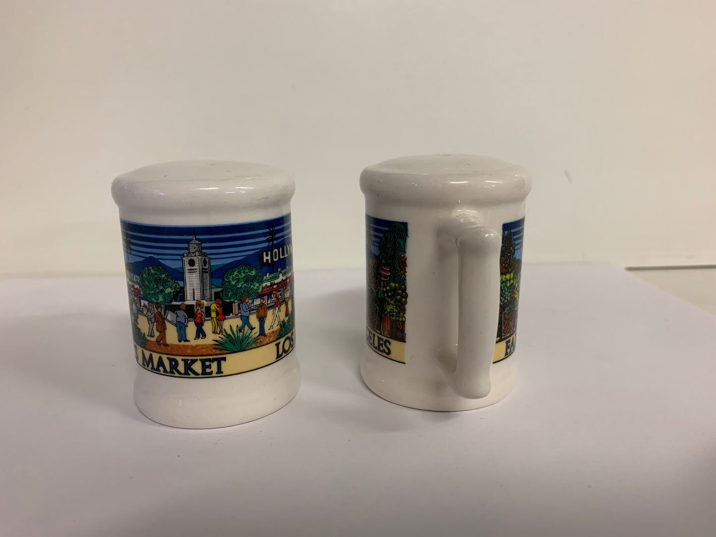 Vintage Karol Western Souvenir Los Angeles Farmers Market Salt and Pepper Shaker Set