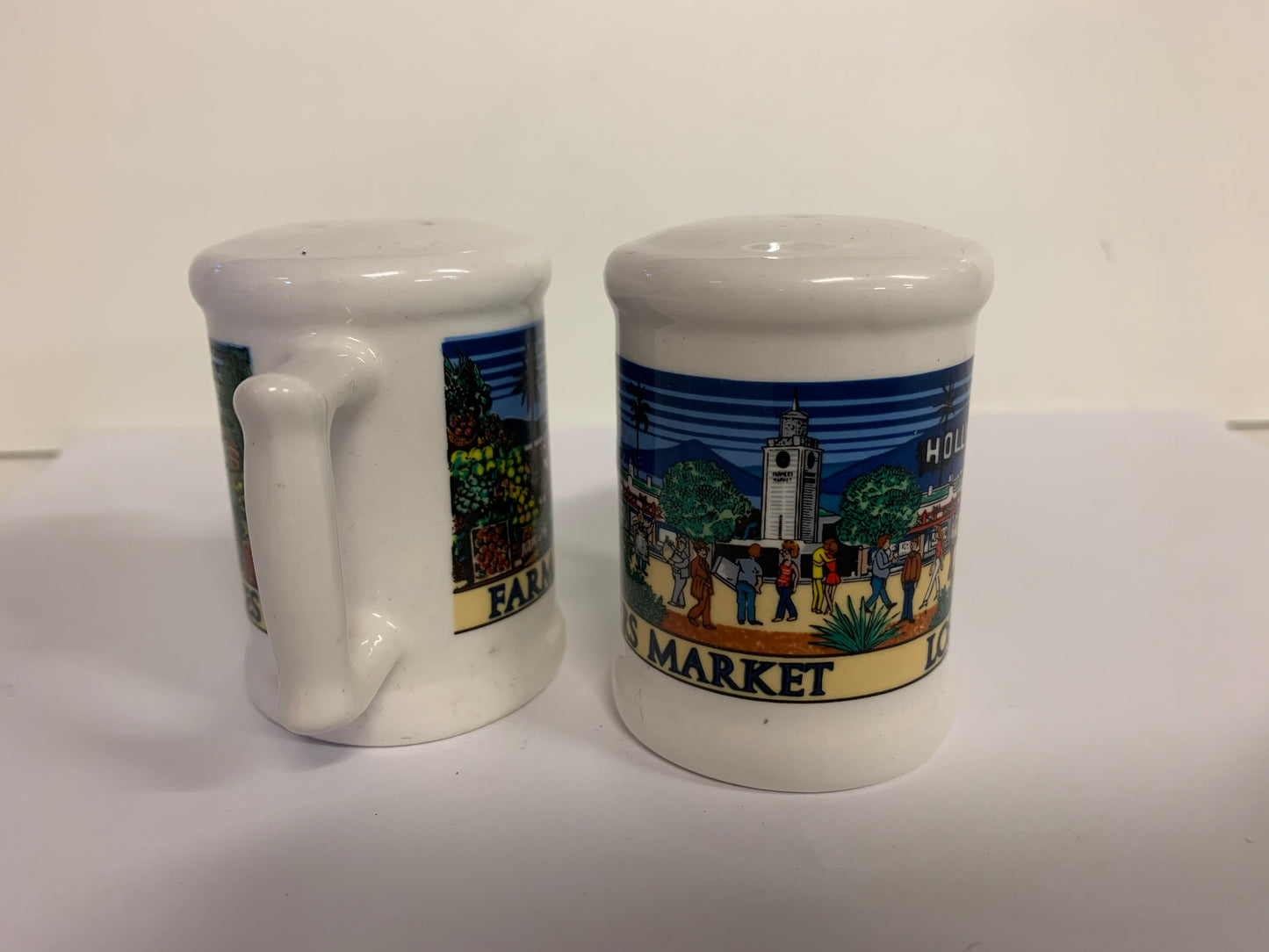 Vintage Karol Western Souvenir Los Angeles Farmers Market Salt and Pepper Shaker Set