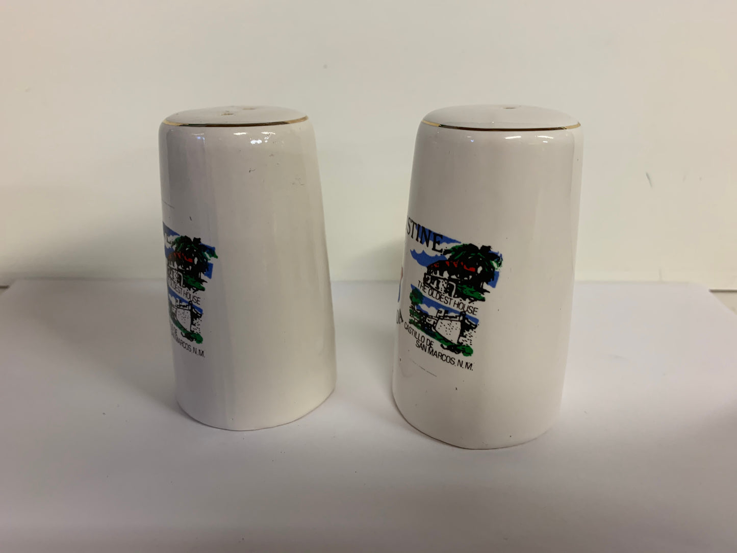Vintage Souvenir St. Augustine Florida Salt and Pepper Shaker Set