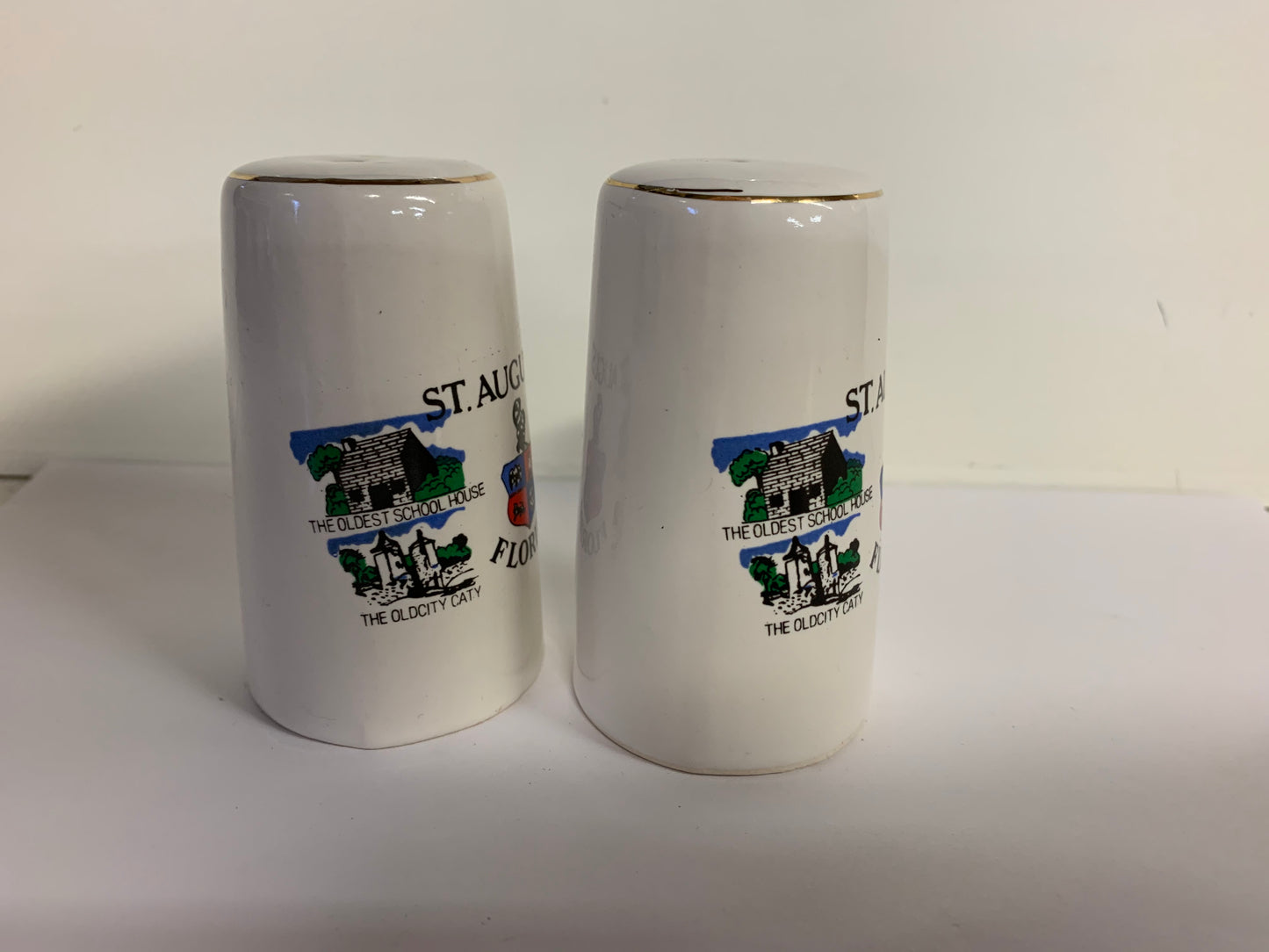 Vintage Souvenir St. Augustine Florida Salt and Pepper Shaker Set