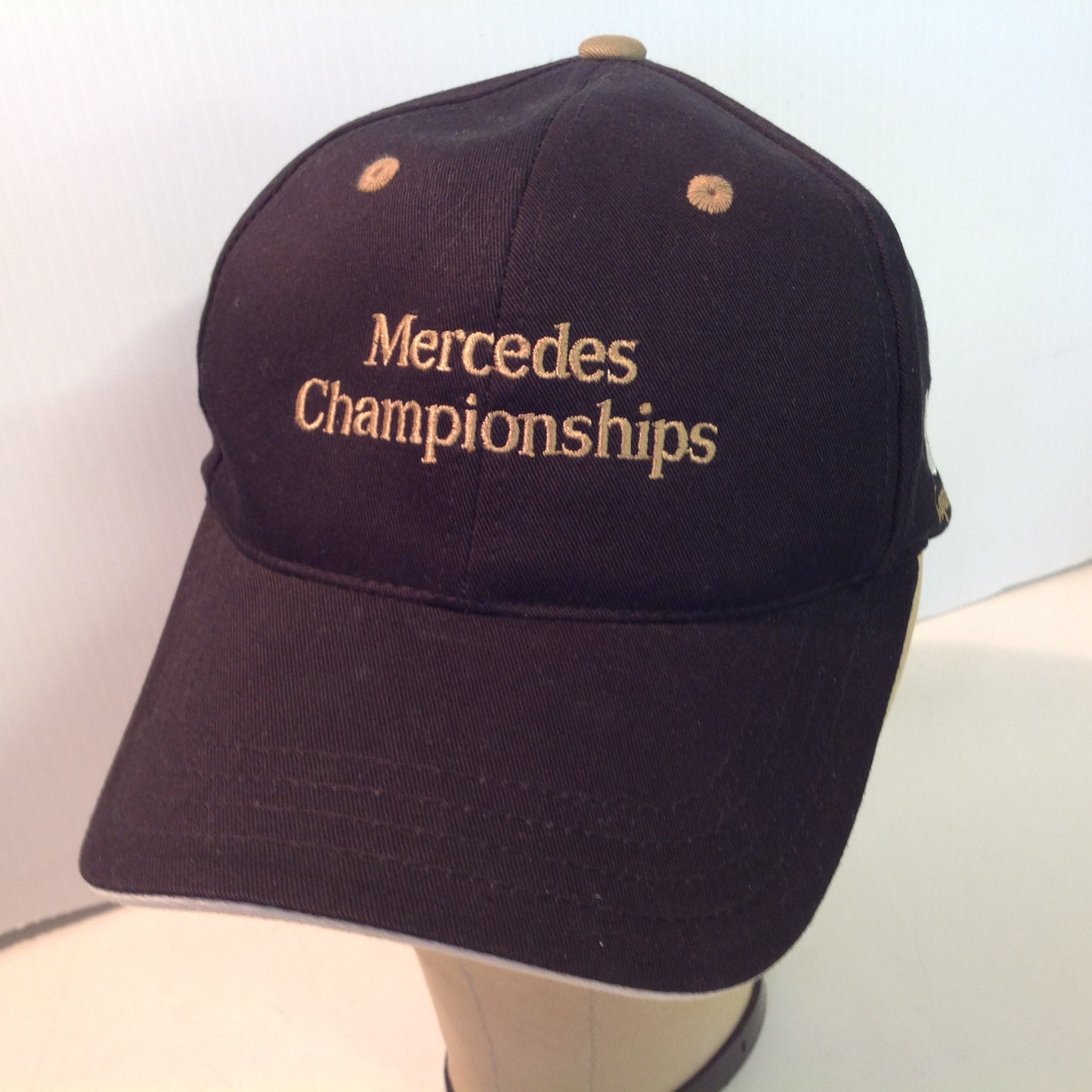 Vintage Imperial Headwear Mercedes Championships Kapalua Bay Golf Course Lahaina Maui Hawaii Tournament Souvenir Black Baseball Cap
