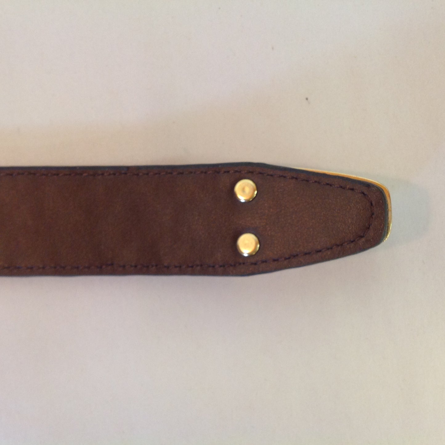 Coldwater Creek Women's L/X Dark Brown London Woven Hip Slung Gold Tone Hook Hoop Belt with Tags 41