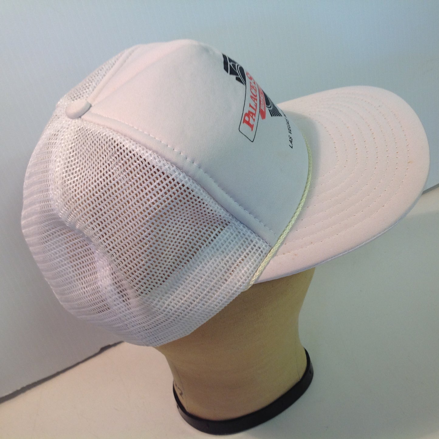 Vintage Royal Pacific Enterprises Palace Station Hotel and Casino Las Vegas Nevada Golf Tournament Souvenir White Foam Mesh Trucker's Cap