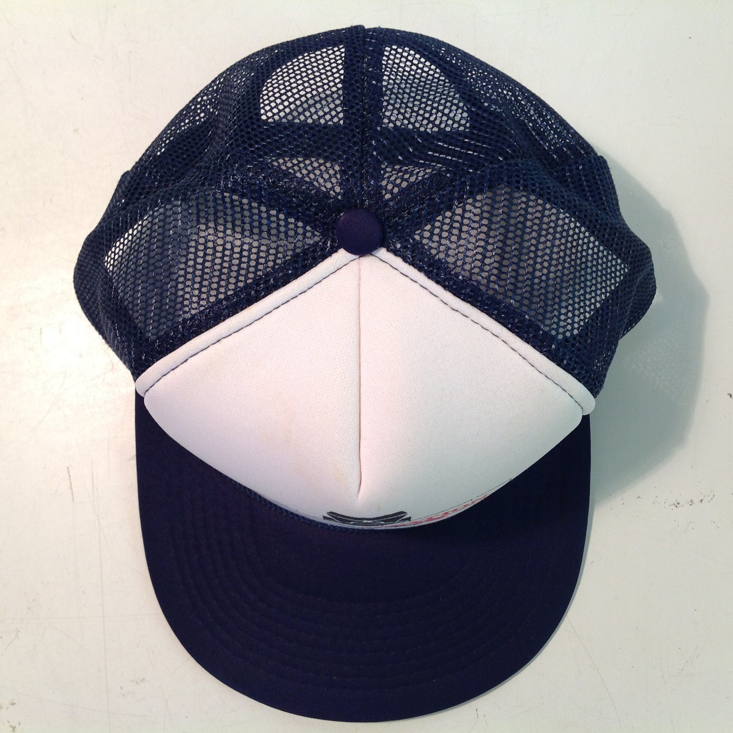 Vintage Size-A-Just Palace Station Hotel and Casino Las Vegas Nevada Golf Tournament Souvenir Black and White Foam Mesh Trucker's Cap
