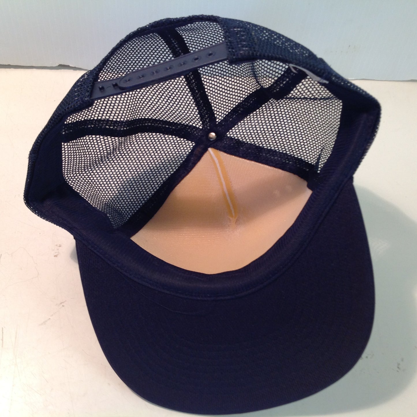 Vintage Size-A-Just Palace Station Hotel and Casino Las Vegas Nevada Golf Tournament Souvenir Black and White Foam Mesh Trucker's Cap