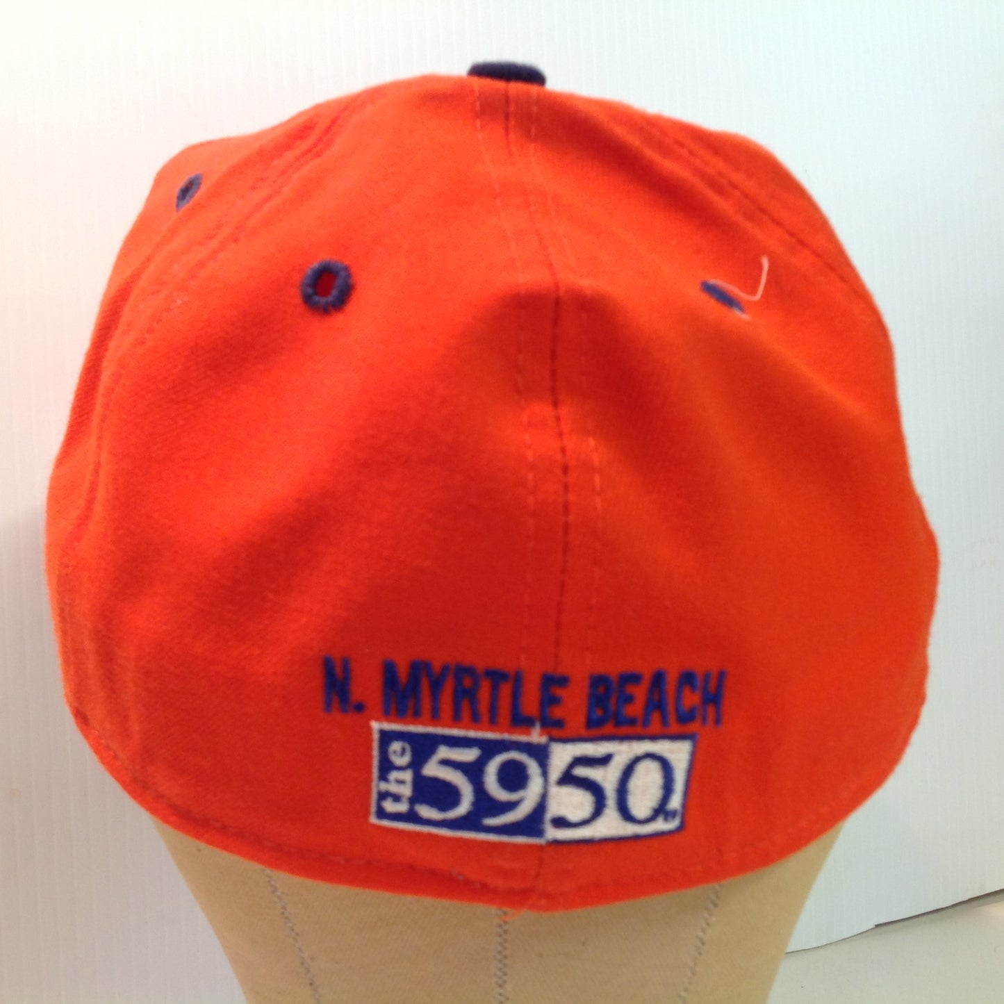 Vintage 1988 New Era 5950 Pro Model Beachwood Golf Club Sun Fun Capital North Myrtle Beach Tournament Souvenir Orange Baseball Cap