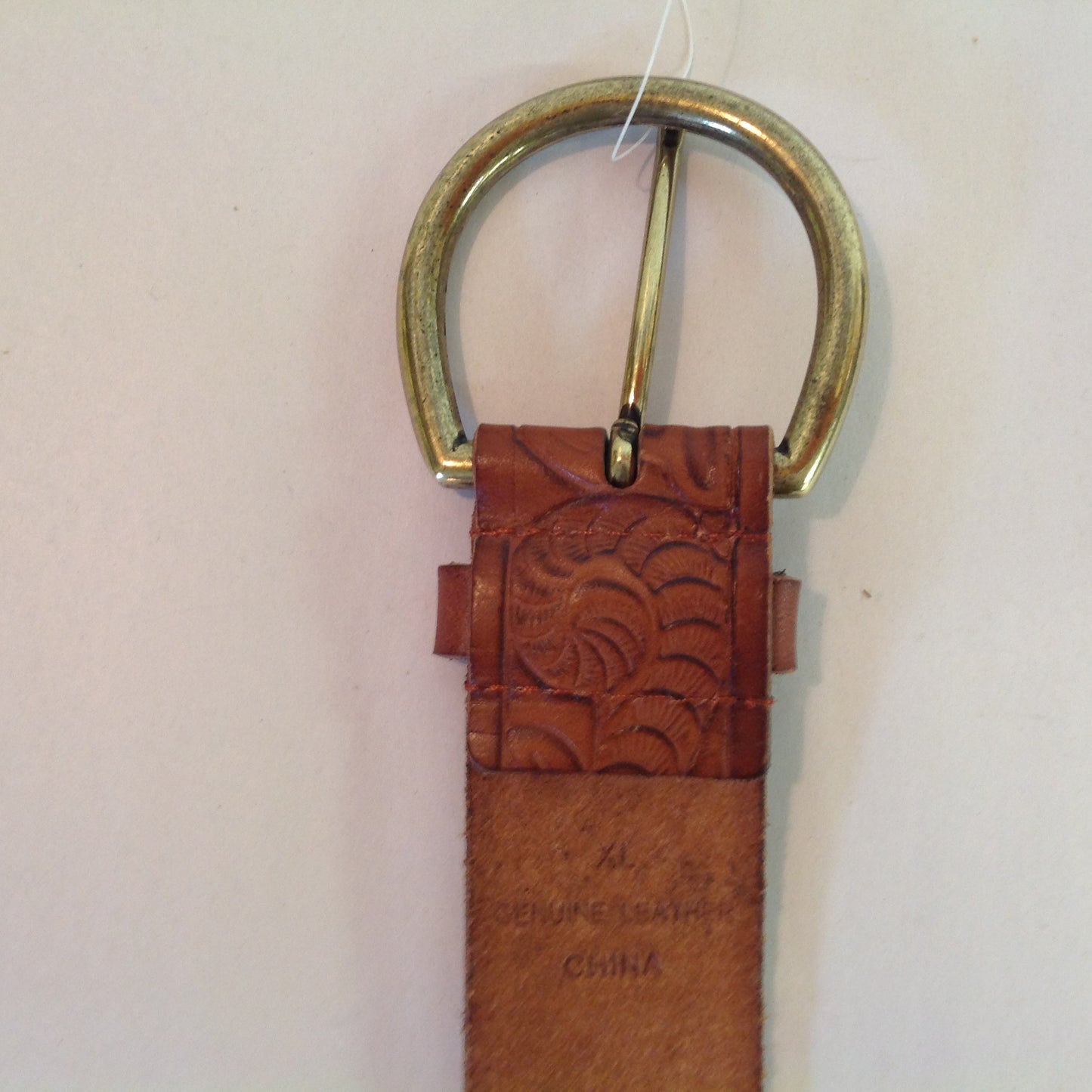 Coldwater Creek Women's XL Tan Belt Studded Laser Cut Spiral Wing Motif with Tags 19