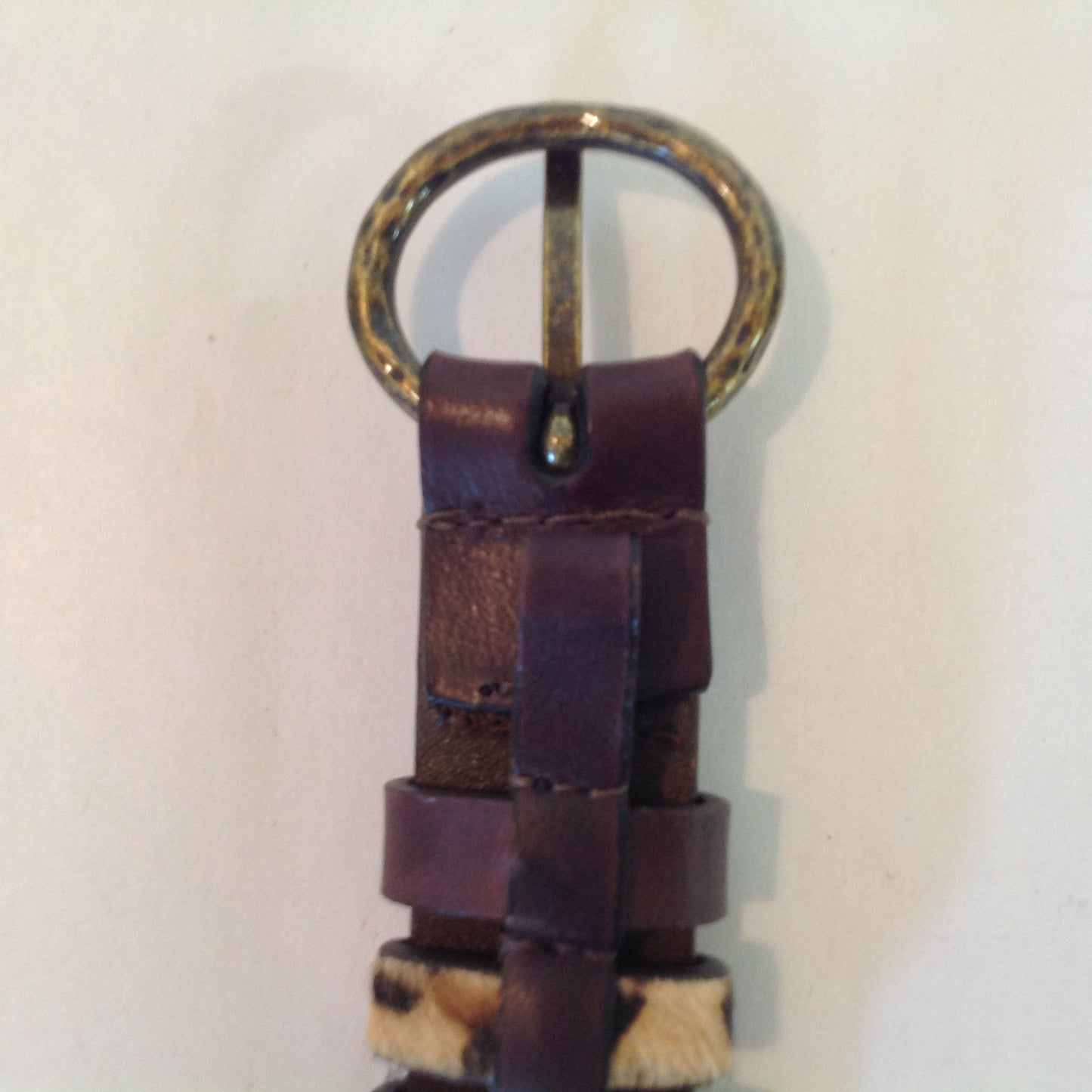 Chico's Women's Large Cheetah Print Genuine Haircalf Leather Belt 20