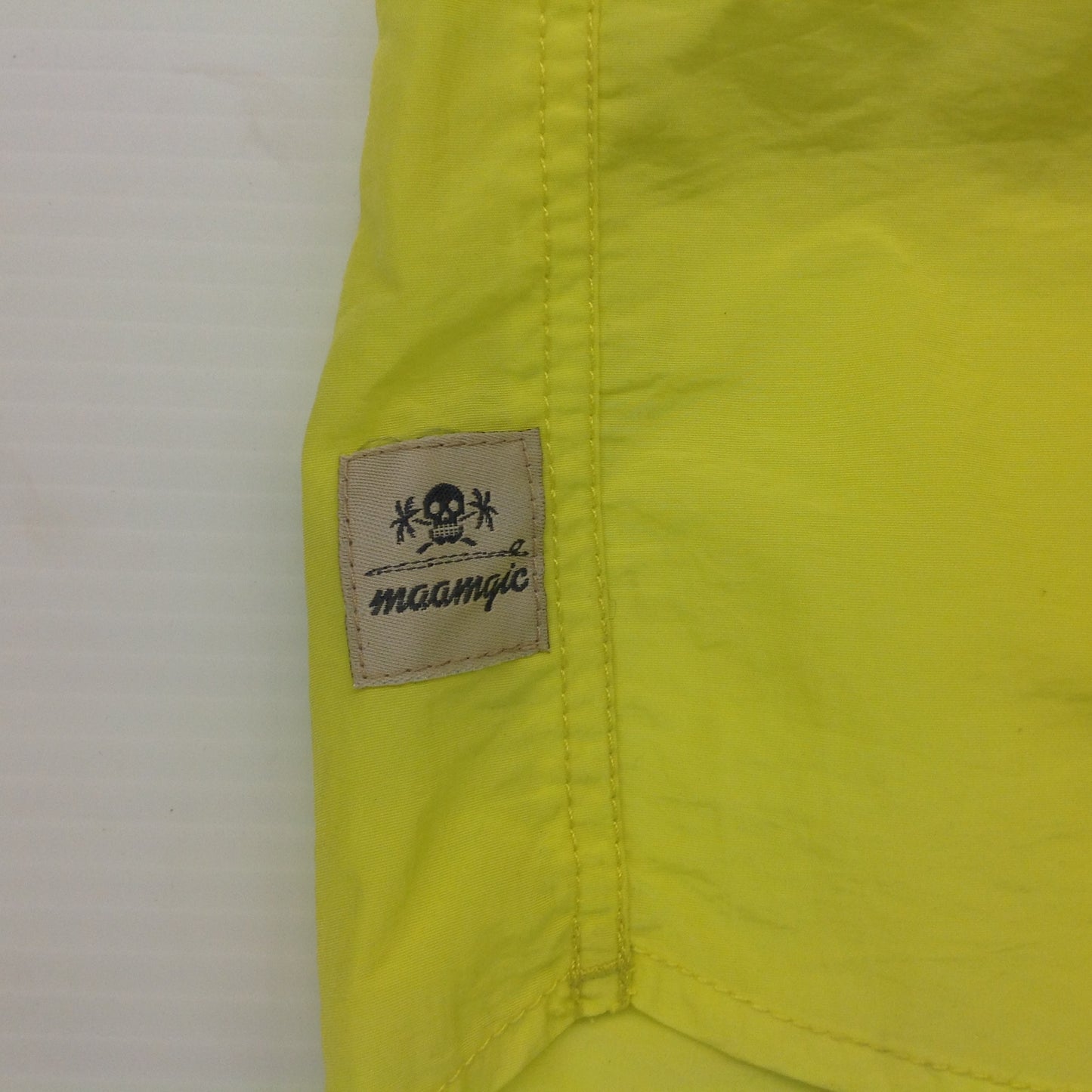 2017 Maamgic Men's Retro Day Glo Yellow 2XL Swim Trunks
