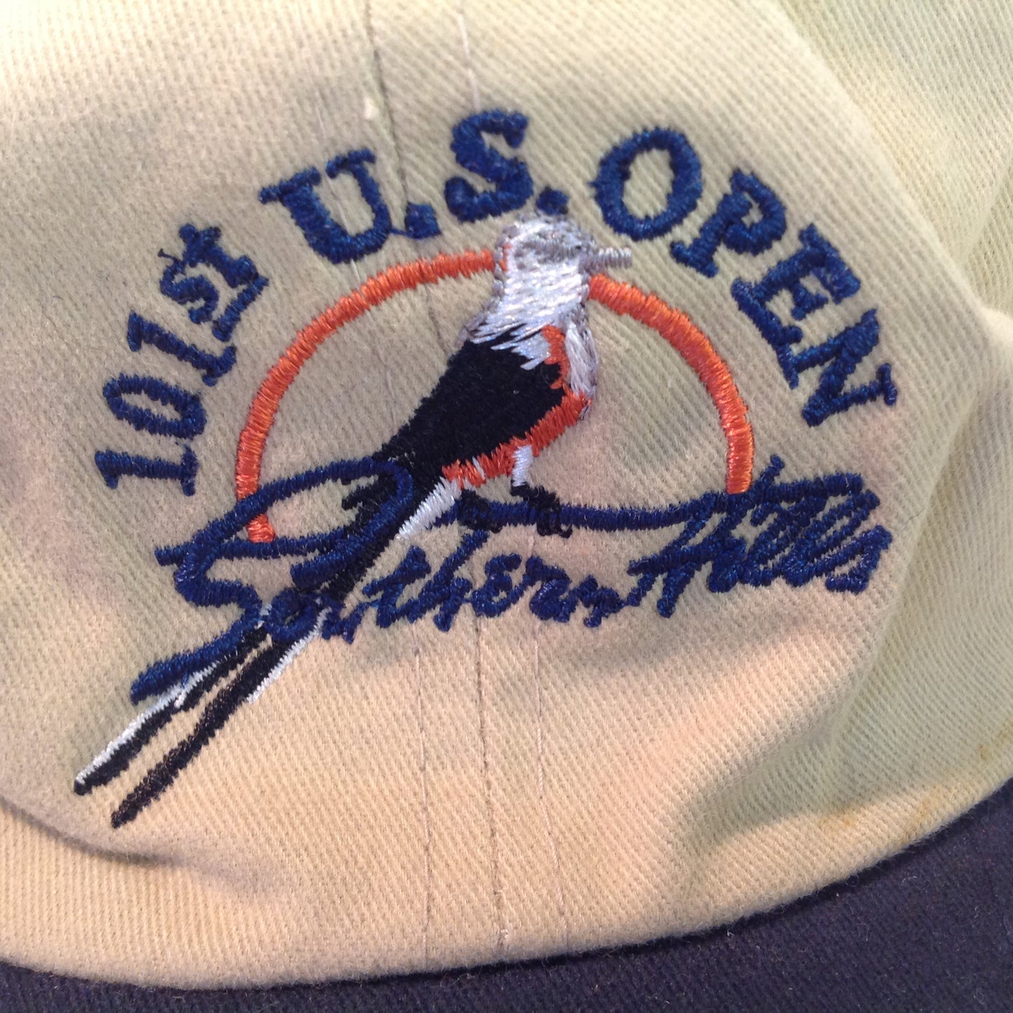 Vintage USGA Southern Hills Golf Course USGA Member 101st US Open Golf Tournament Souvenir Tan Baseball Cap