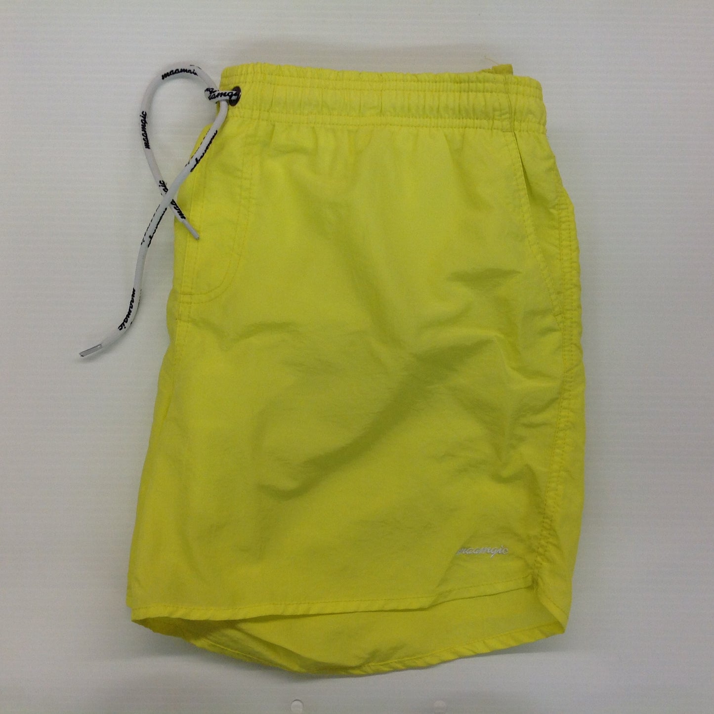 2017 Maamgic Men's Retro Day Glo Yellow 2XL Swim Trunks