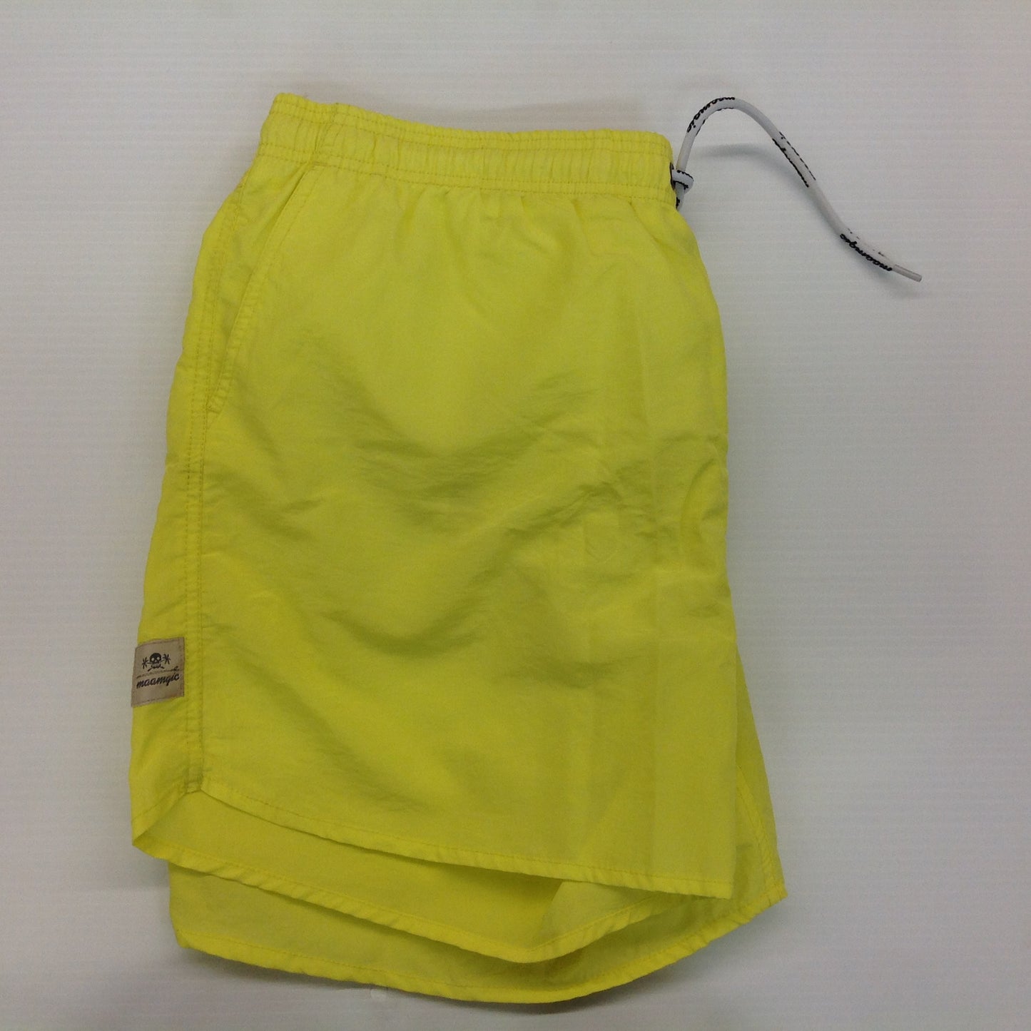 2017 Maamgic Men's Retro Day Glo Yellow 2XL Swim Trunks