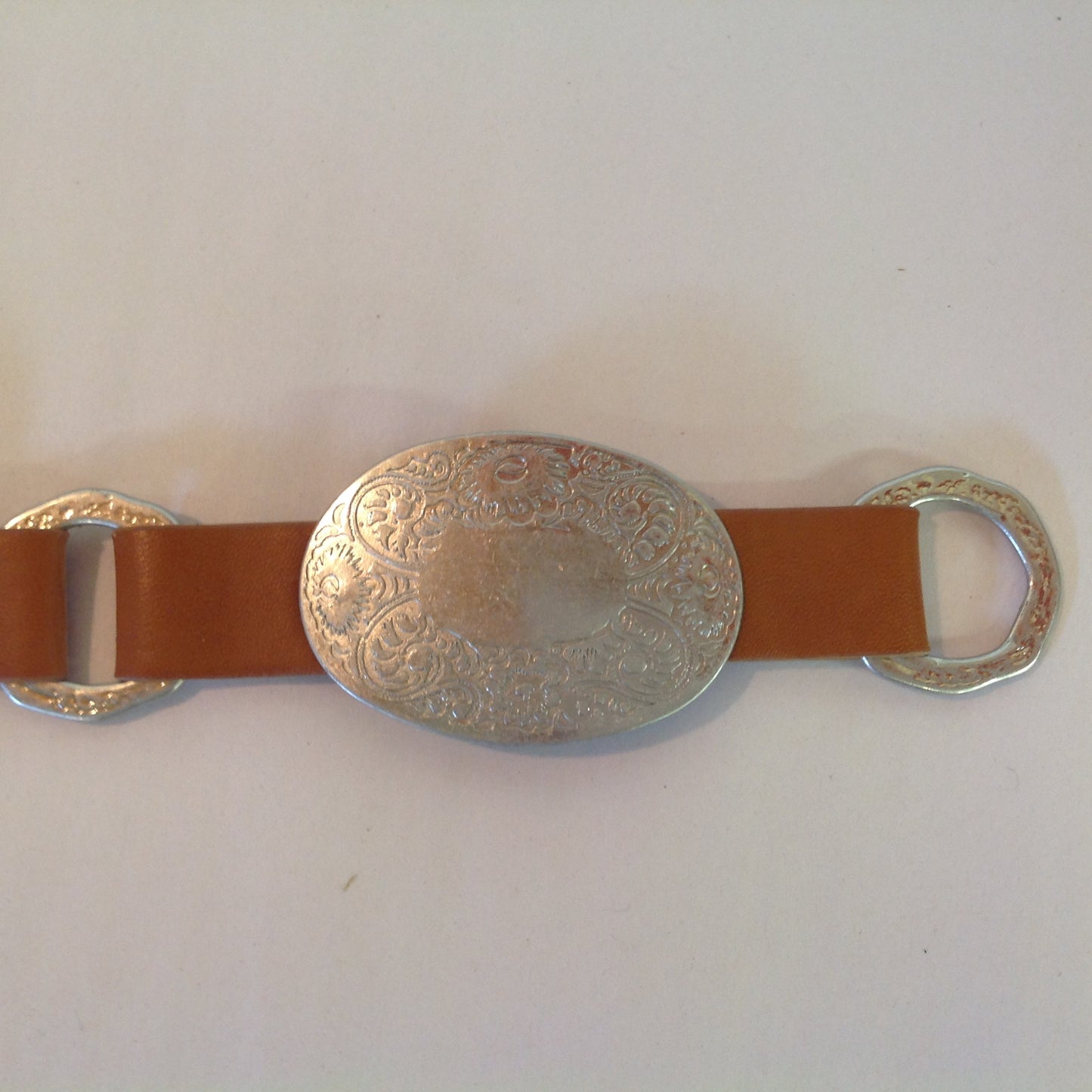 Chico's Tan Women's Large Classic Concho Look Belt Stud Closure 25