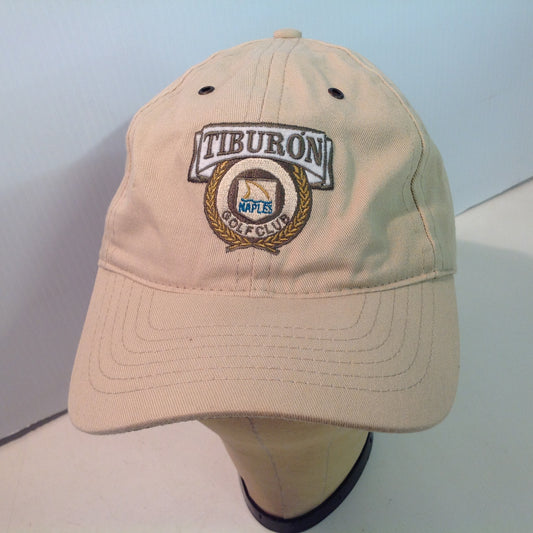 Vintage Legendary Headwear Tiburon Naples Golf Club Florida Tournament Souvenir Tan Baseball Cap