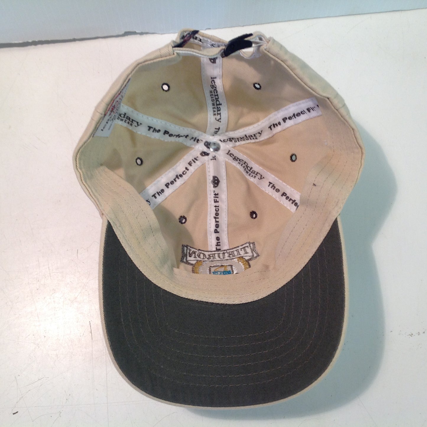 Vintage Legendary Headwear Tiburon Naples Golf Club Florida Tournament Souvenir Tan Baseball Cap