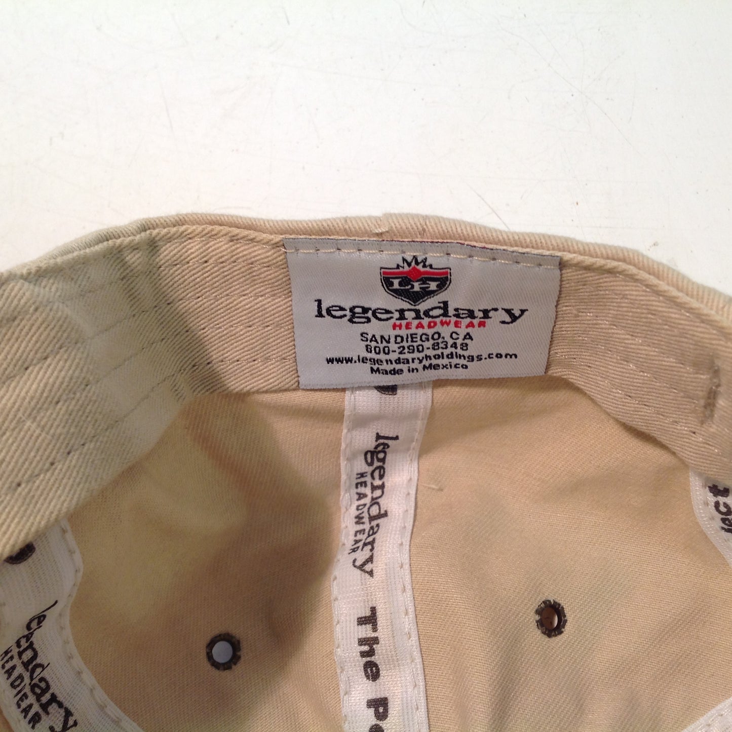 Vintage Legendary Headwear Tiburon Naples Golf Club Florida Tournament Souvenir Tan Baseball Cap